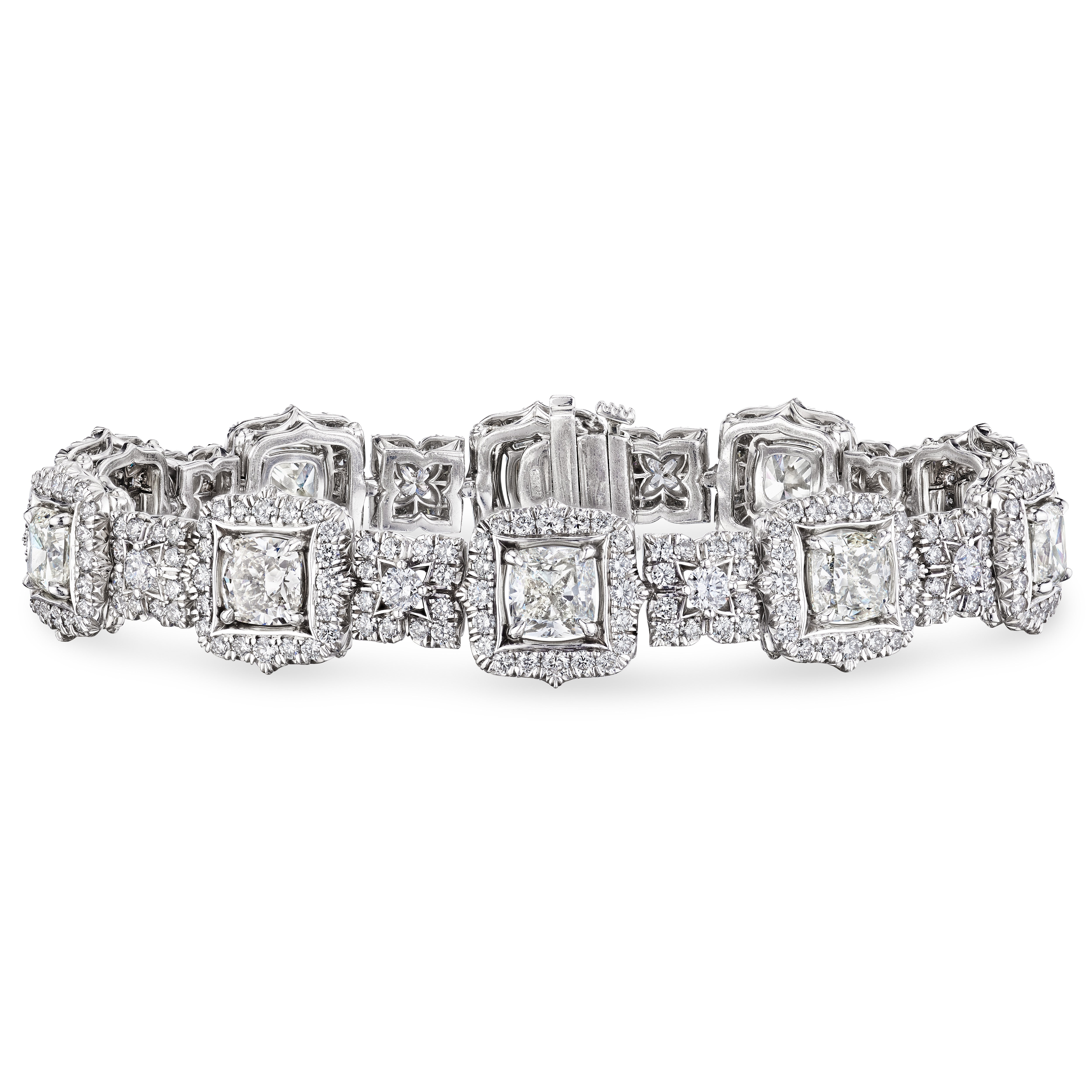 Cushion Cut Diamond Bracelet, 11 CT – Leviev