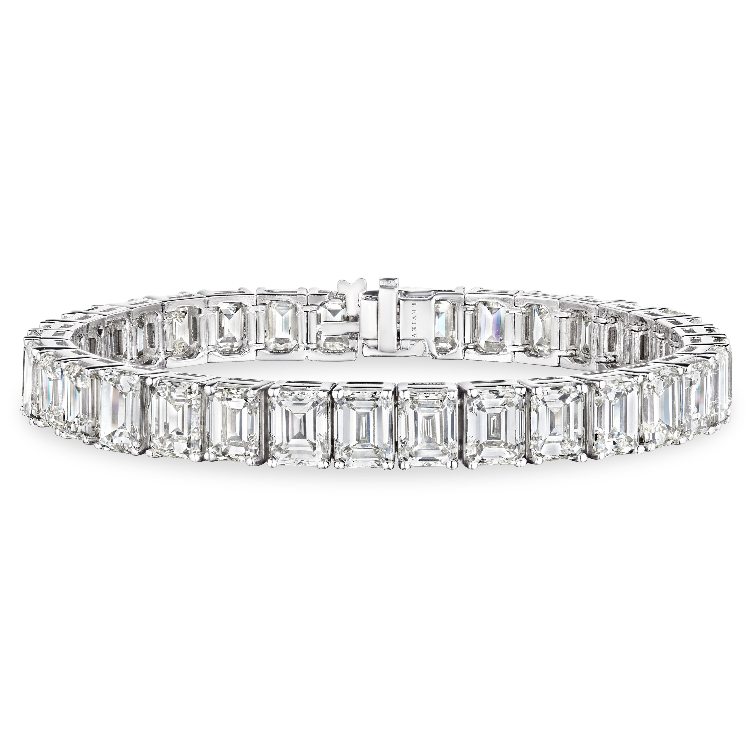 Emerald Cut Diamond Tennis Bracelet, 35 CT - LEVIEV