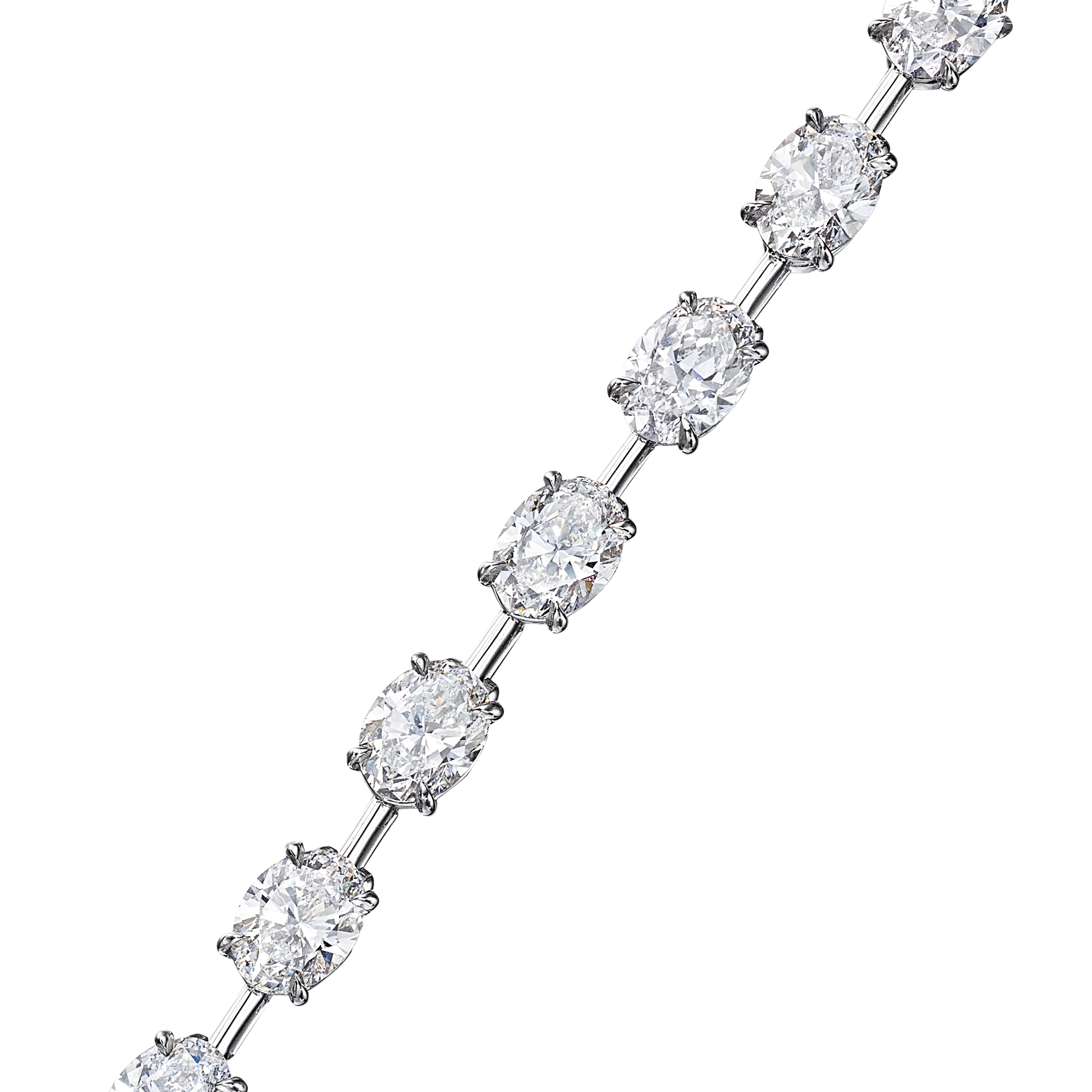 Oval Cut Diamond Bracelet, 12 CT - LEVIEV