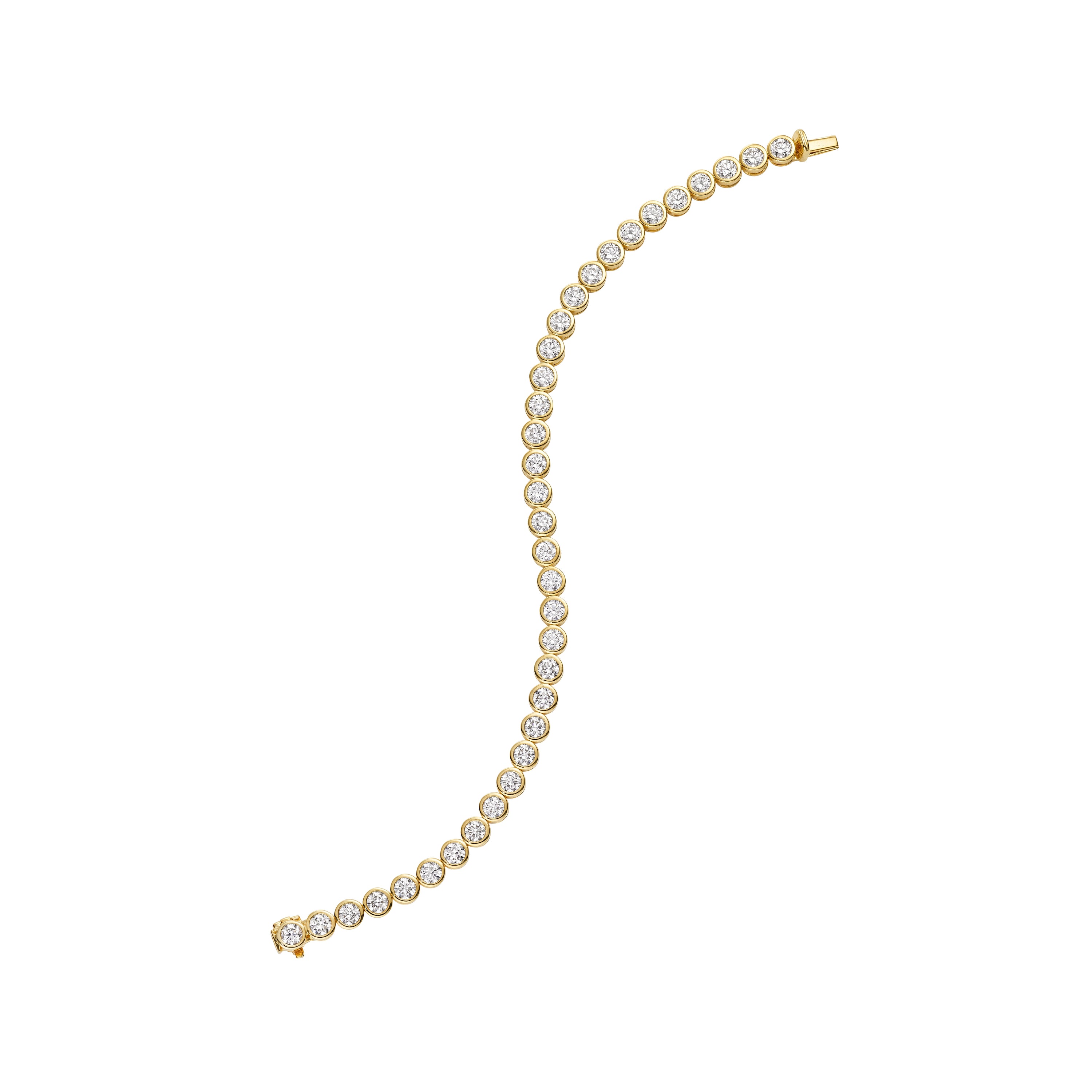 Bezel-Set Diamond Bracelet, 7 CT - LEVIEV