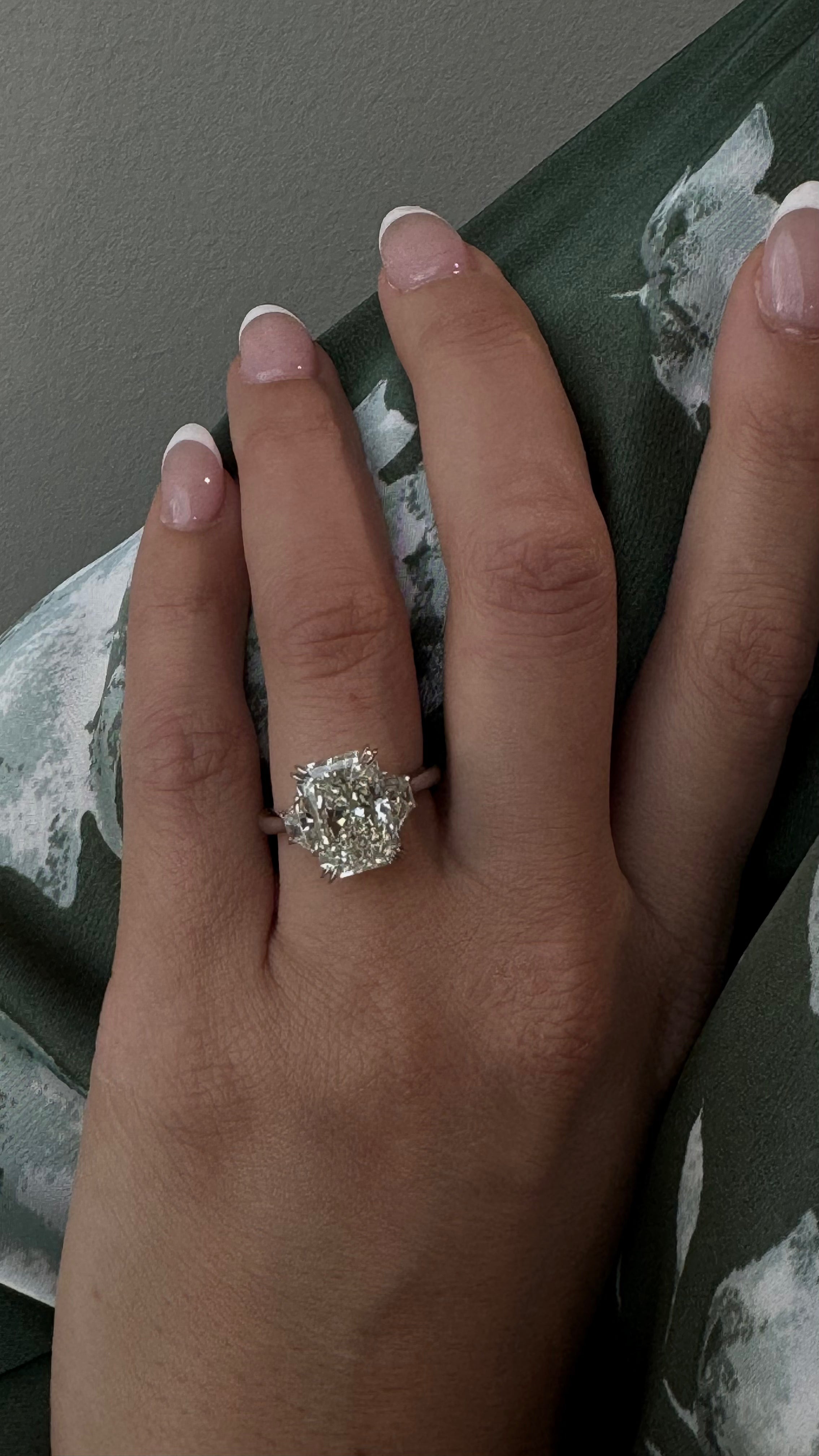 Radiant Cut Three Stones Diamond Ring, 5 CT - LEVIEV