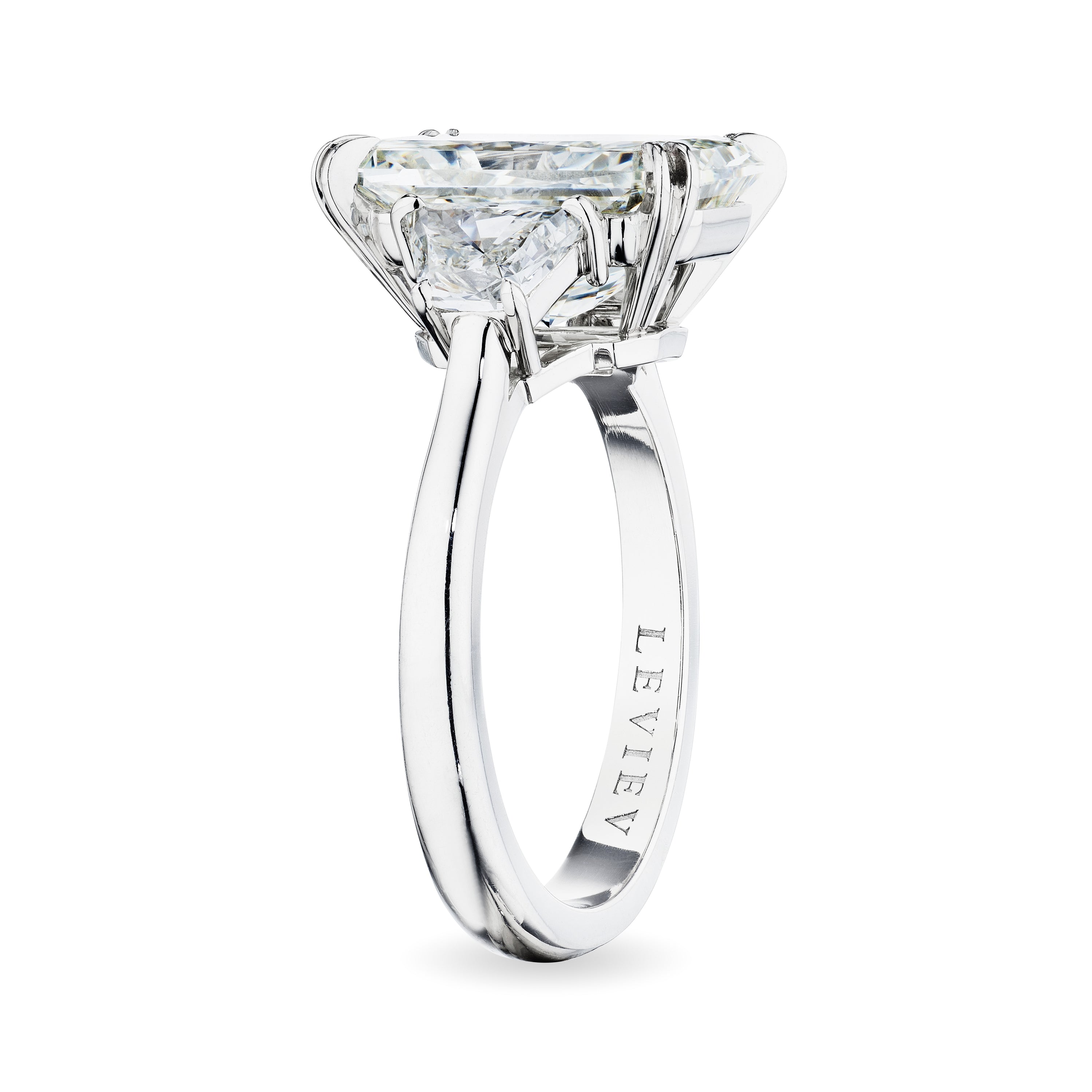 Radiant Cut Three Stones Diamond Ring, 5 CT - LEVIEV