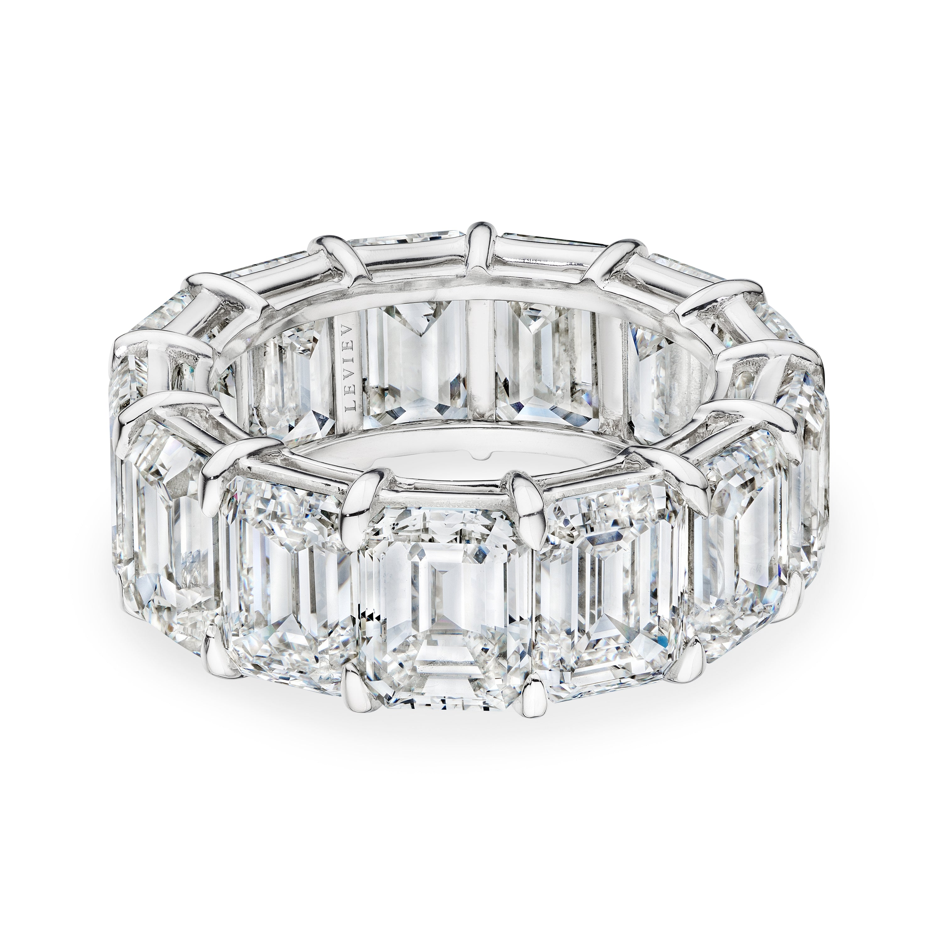 Asscher Cut Diamond Eternity Band, 20 CT - LEVIEV