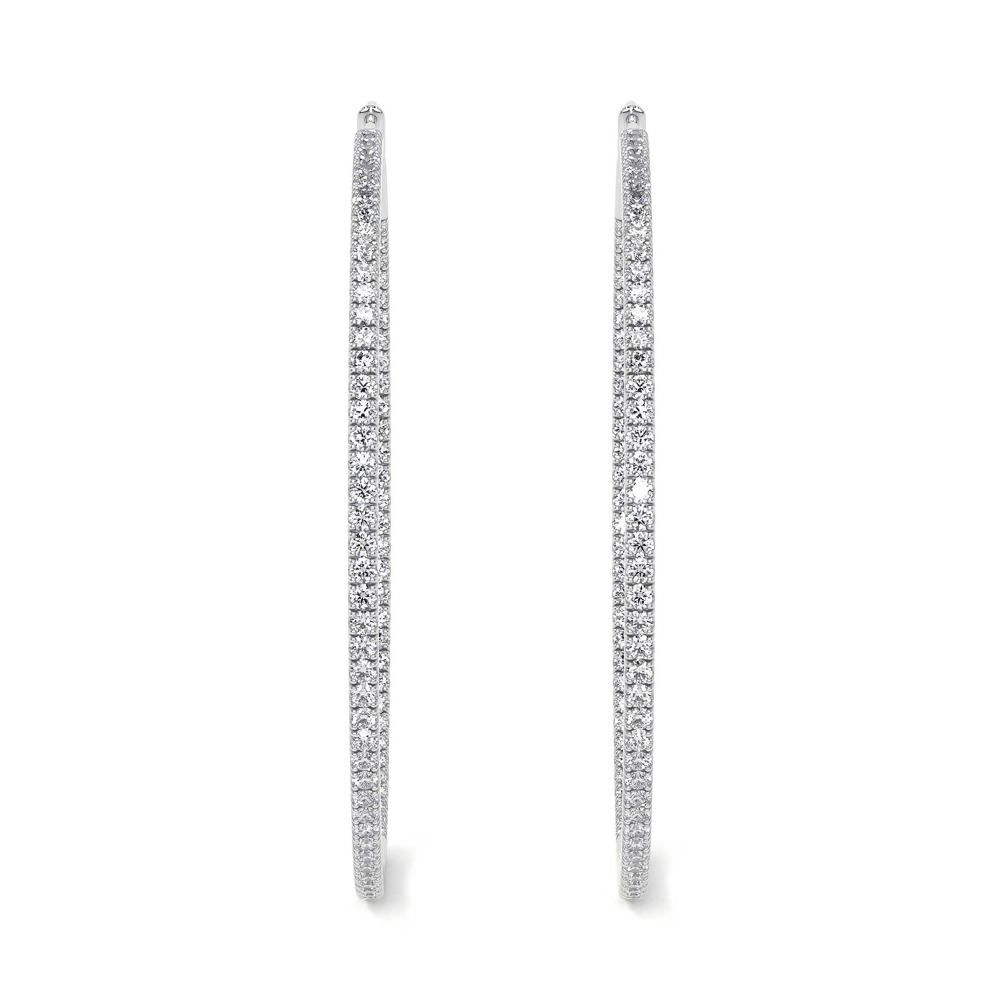 Diamond Hoop Earrings, 51MM, 1.96ct - Leviev