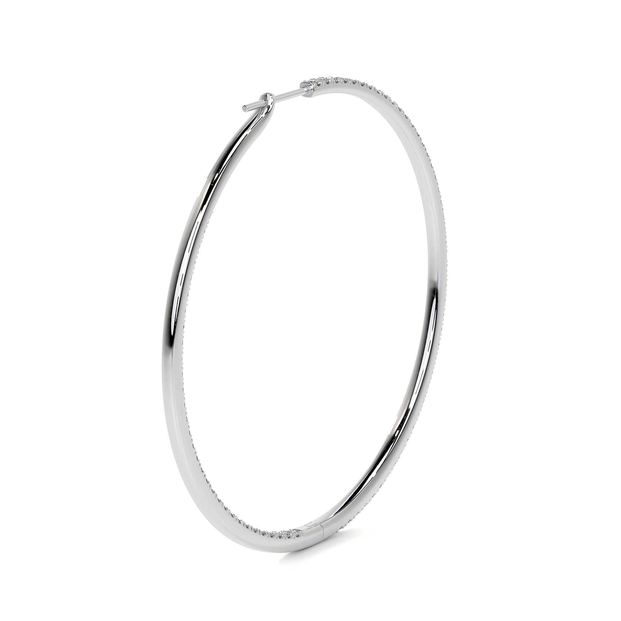 Diamond Hoop Earrings, 51MM, 1.96ct - Leviev
