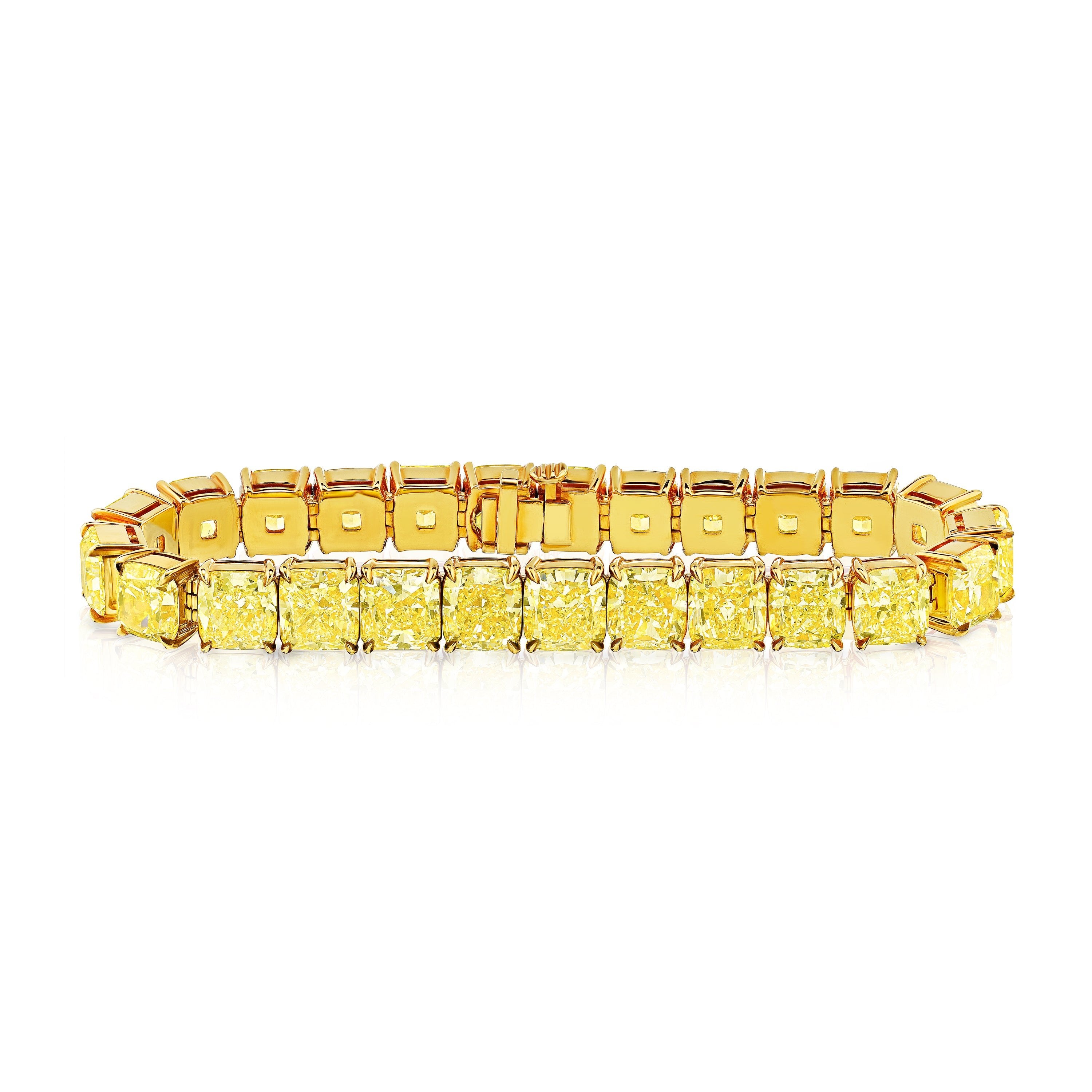 Golden Sunburst Tennis Bracelets, 26.25 CT - Bracelets - Leviev