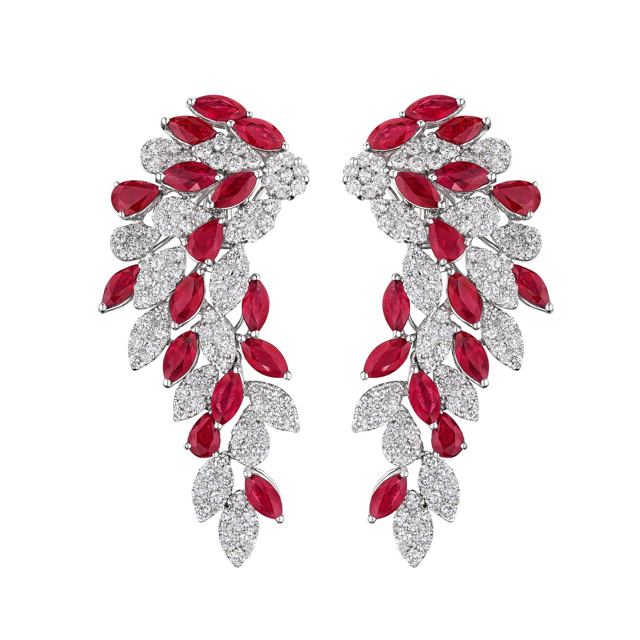'Lunar Élan' Marquise Diamond Drop Earrings - Earrings - Leviev