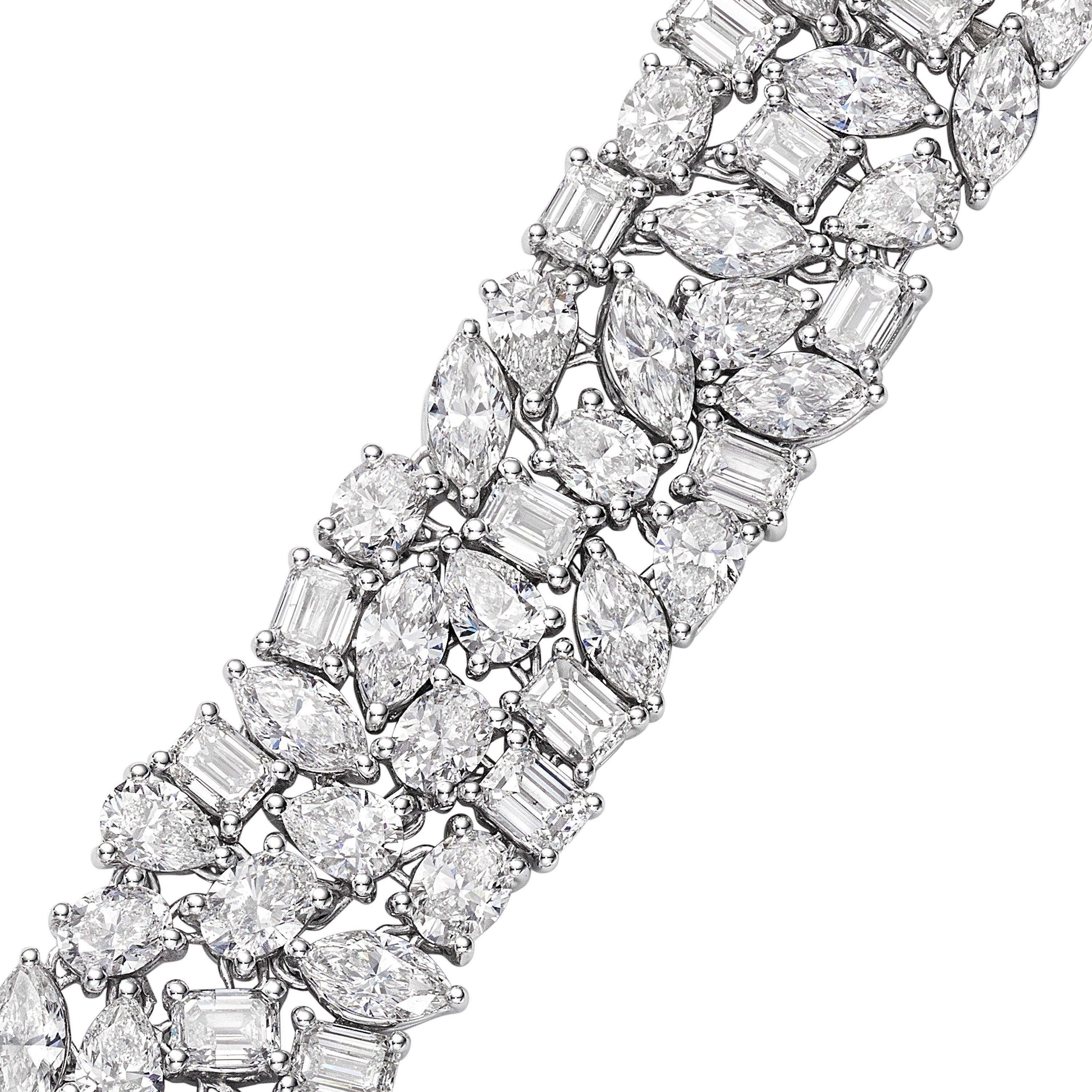 Multi - Shape Diamond Bracelet, 35 CT - Bracelets - Leviev Diamonds