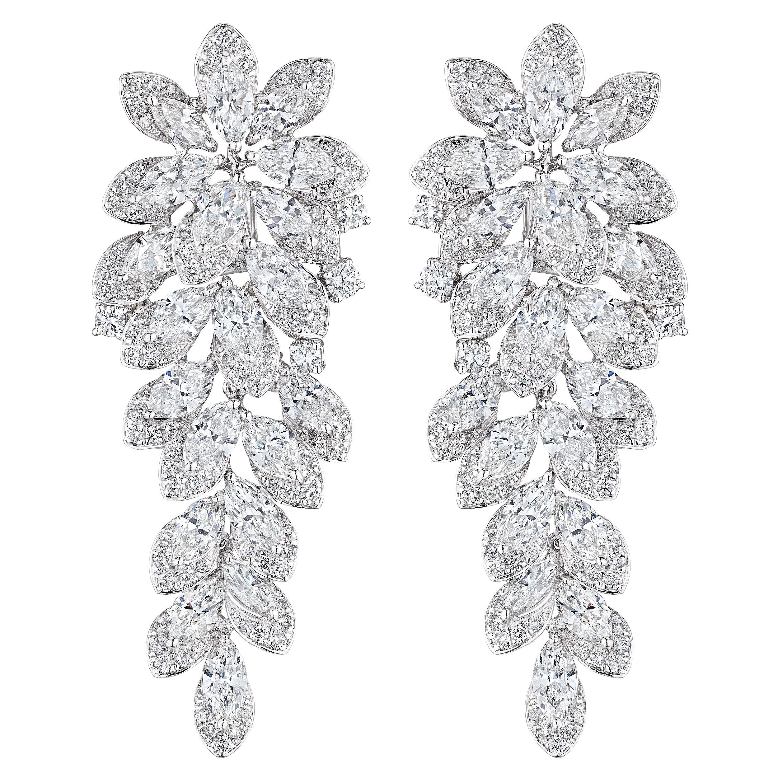 'The Regal Marquis' Diamond Earrings, Medium - Leviev
