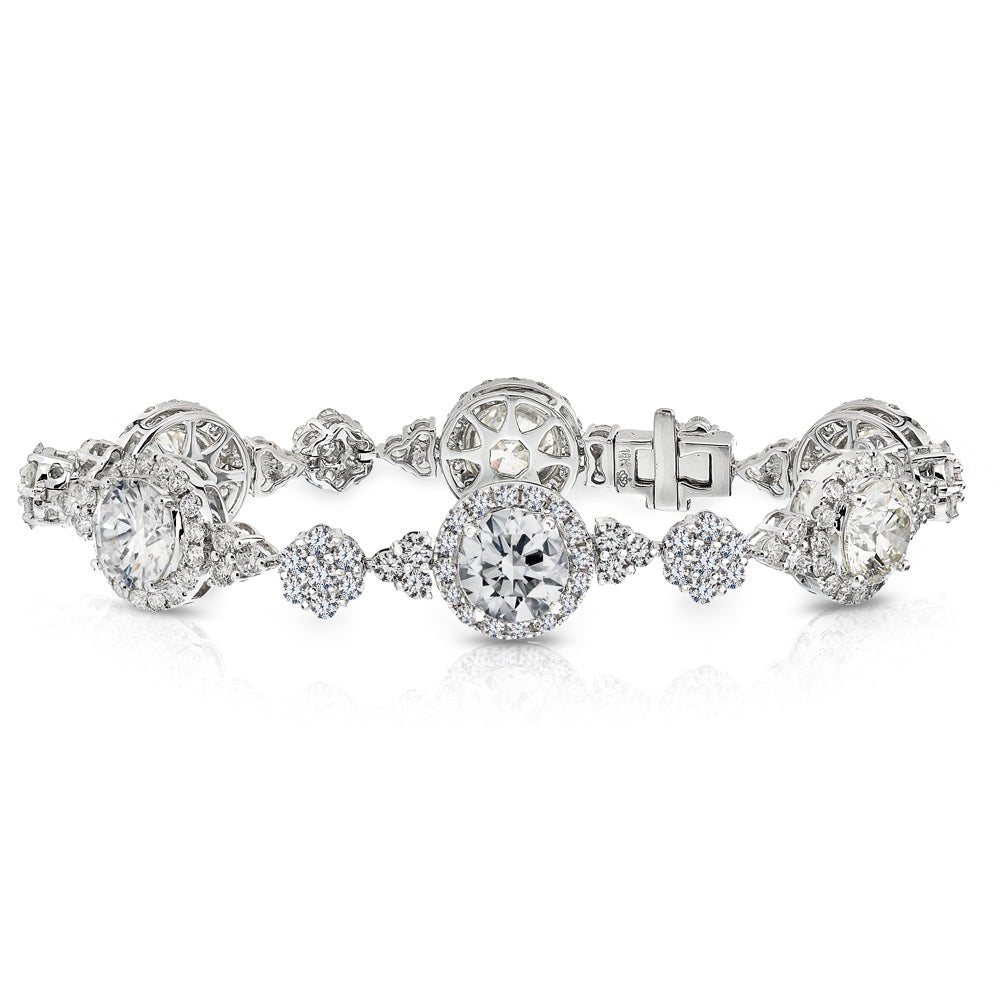 9 Center Stones Diamond Bracelet - Bracelets - Leviev Diamonds