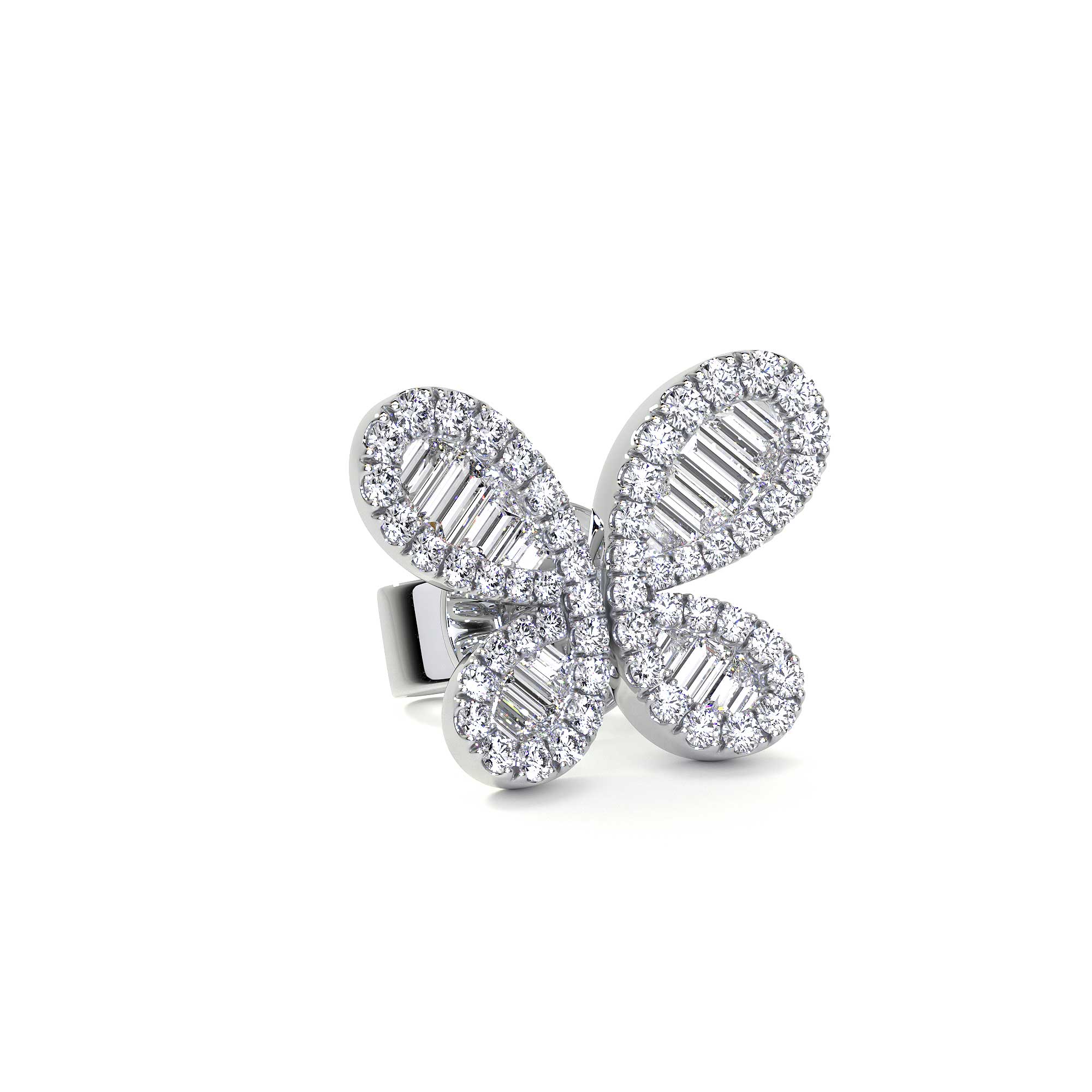 Butterfly Cluster Diamond Earring - Earrings - Leviev Diamonds