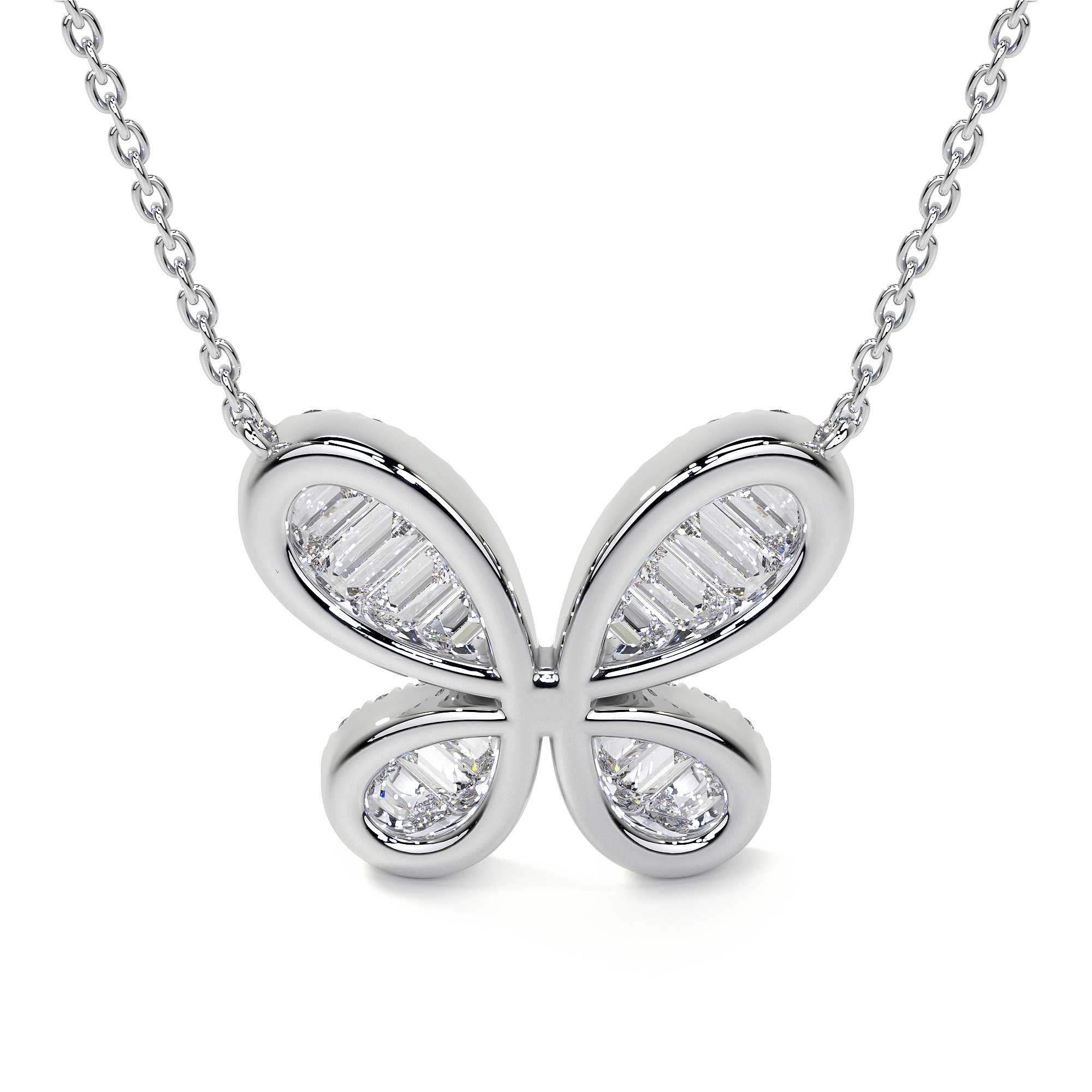 Butterfly Cluster Diamond Necklace - Necklaces - Leviev Diamonds