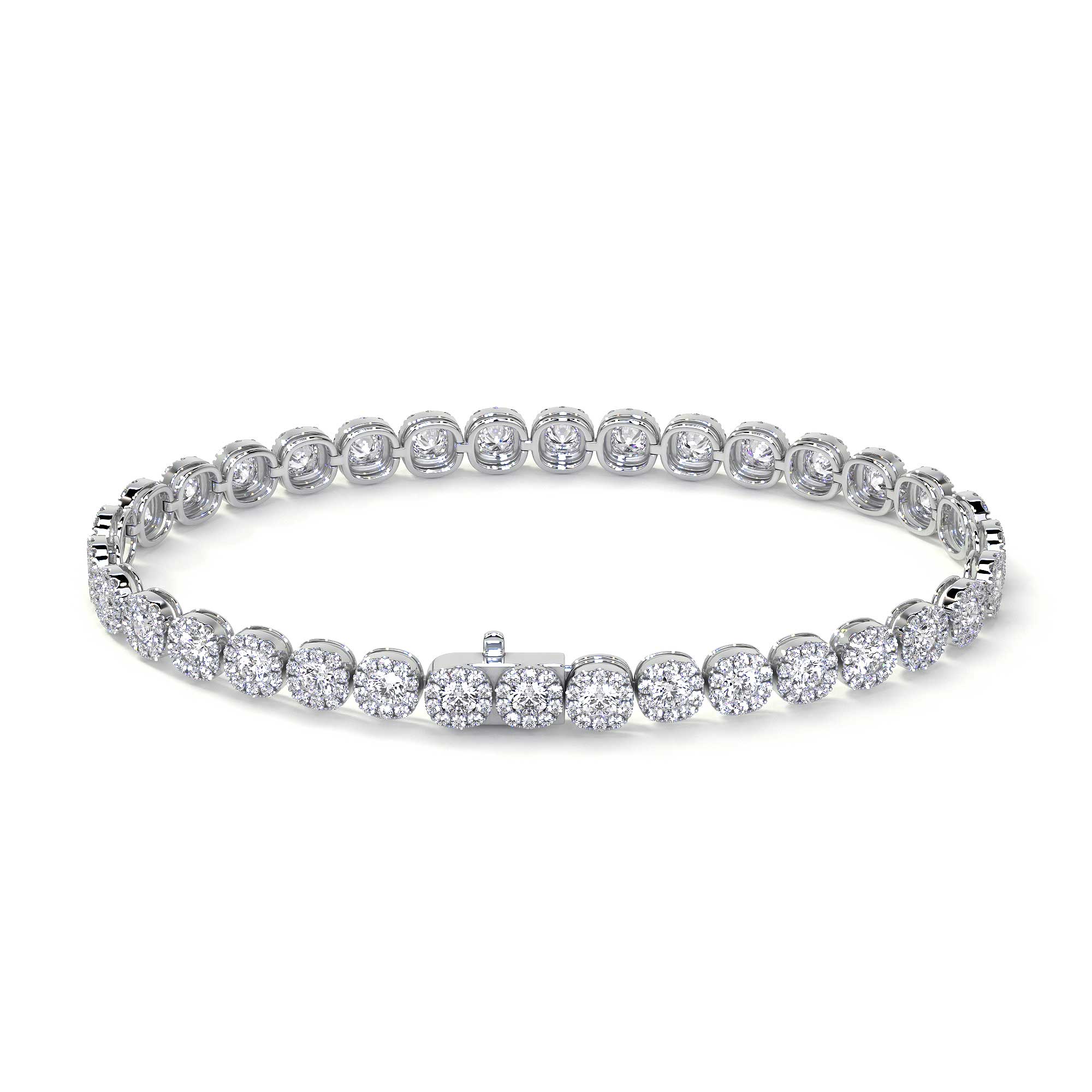 Diamond Bracelet with Halo - Bracelets - Leviev Diamonds