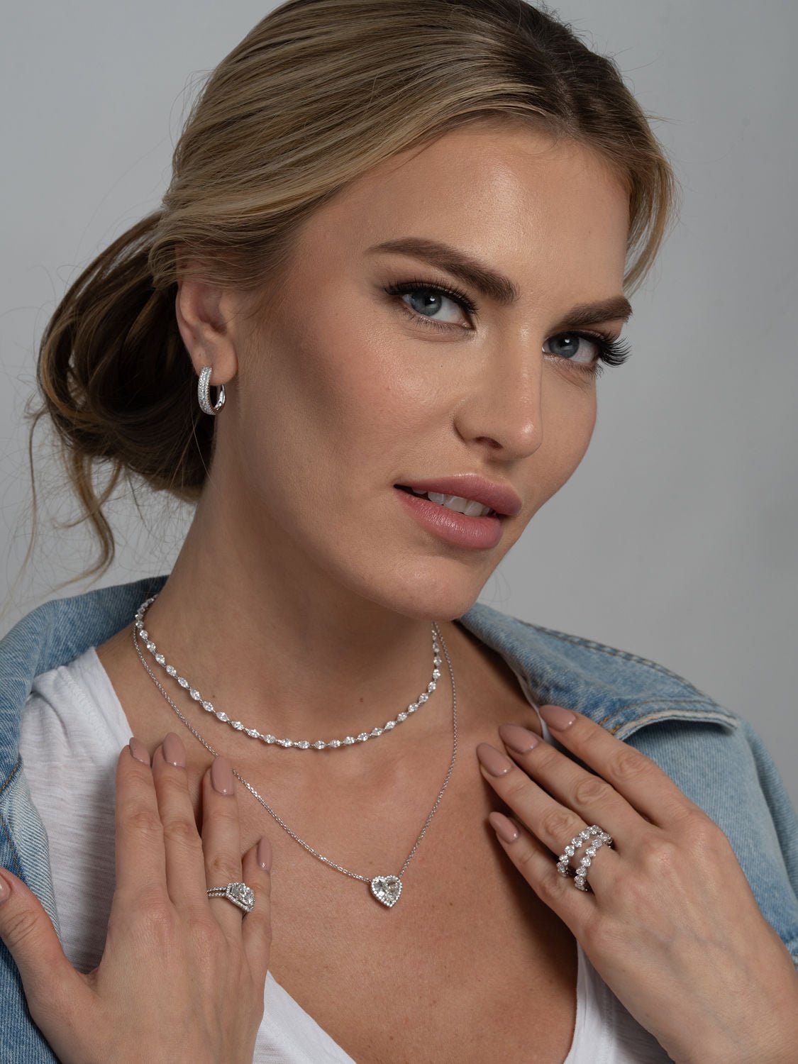 Diamond Cluster Huggie Hoop Earrings - Earrings - Leviev Diamonds