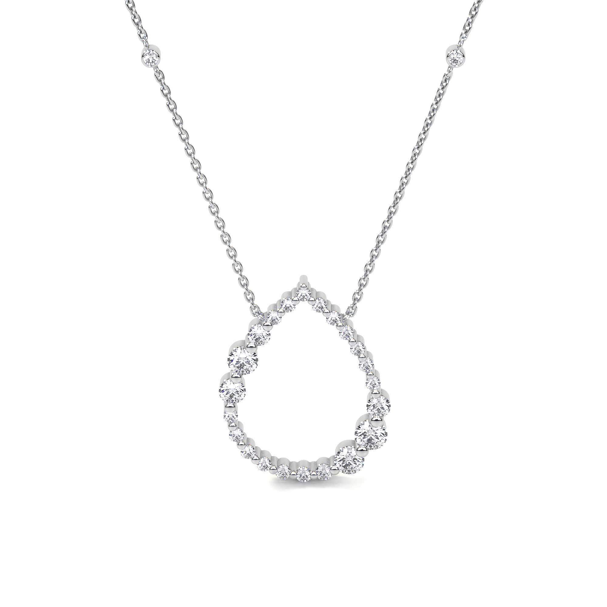 Diamond Drop Necklace - Necklaces - Leviev Diamonds