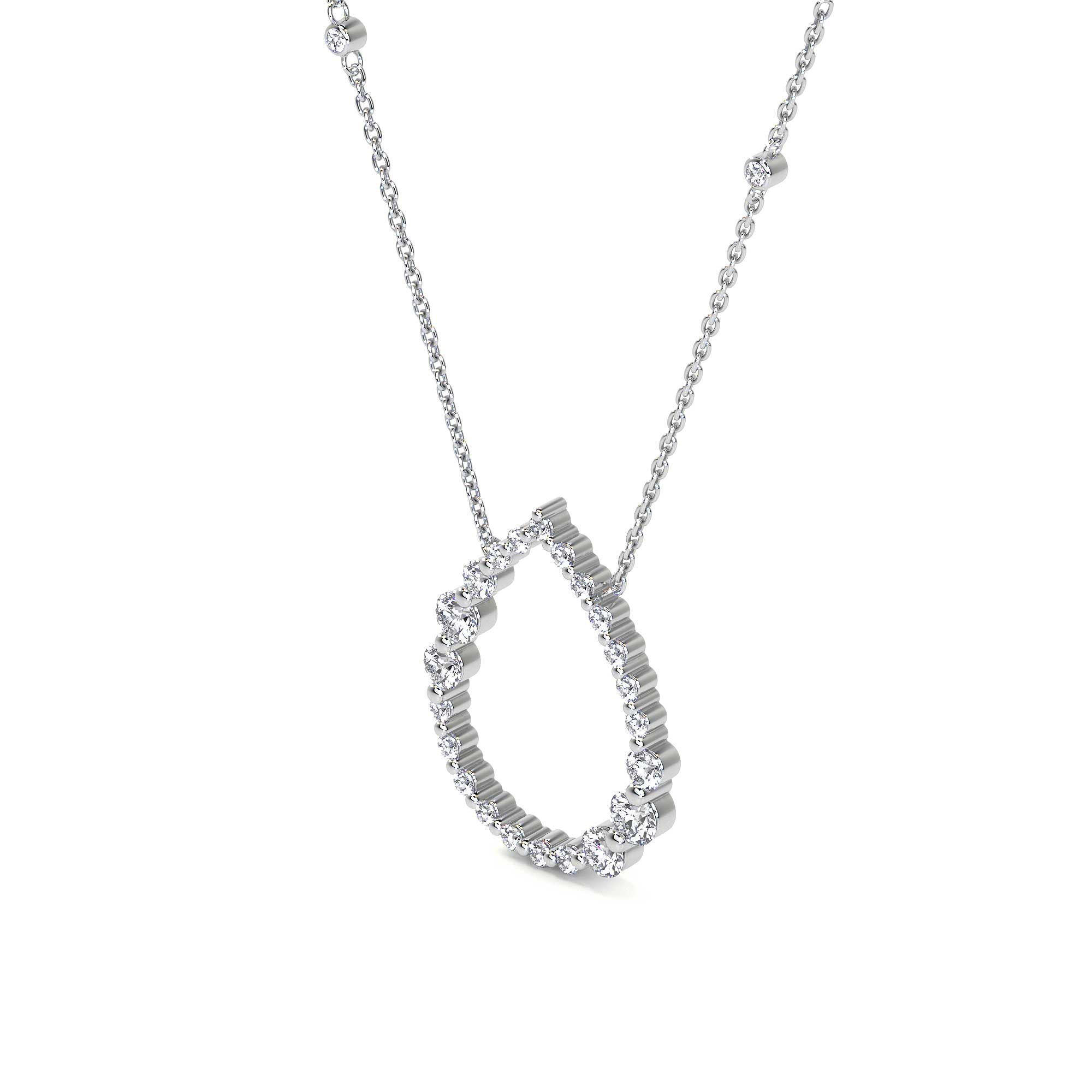 Diamond Drop Necklace - Necklaces - Leviev Diamonds