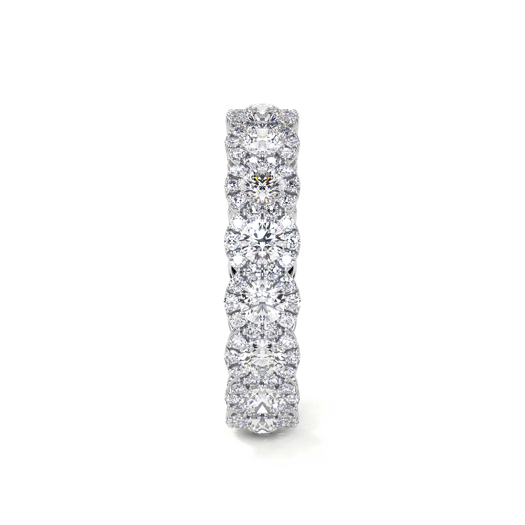 Diamond Eternity Band Ring with Halo - Rings - Leviev Diamonds