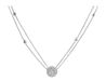 Diamond Halo Pendant Necklace - Necklaces - Leviev Diamonds