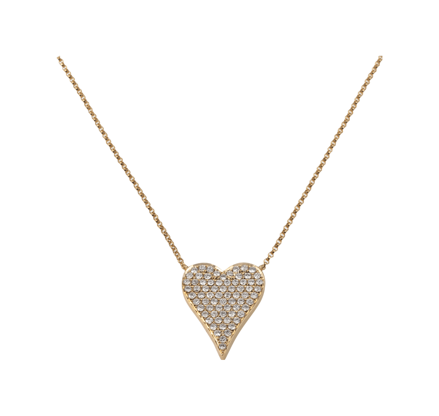 Diamond Heart Gold Necklace Leviev Diamonds