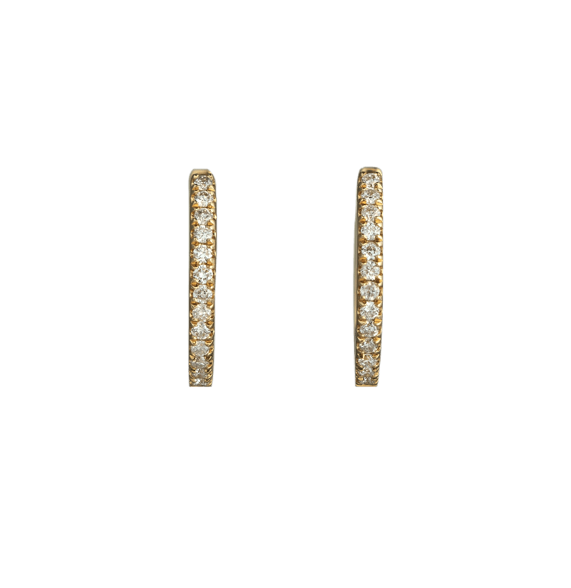 Diamond Pave Huggie Earrings - Earrings - Leviev Diamonds