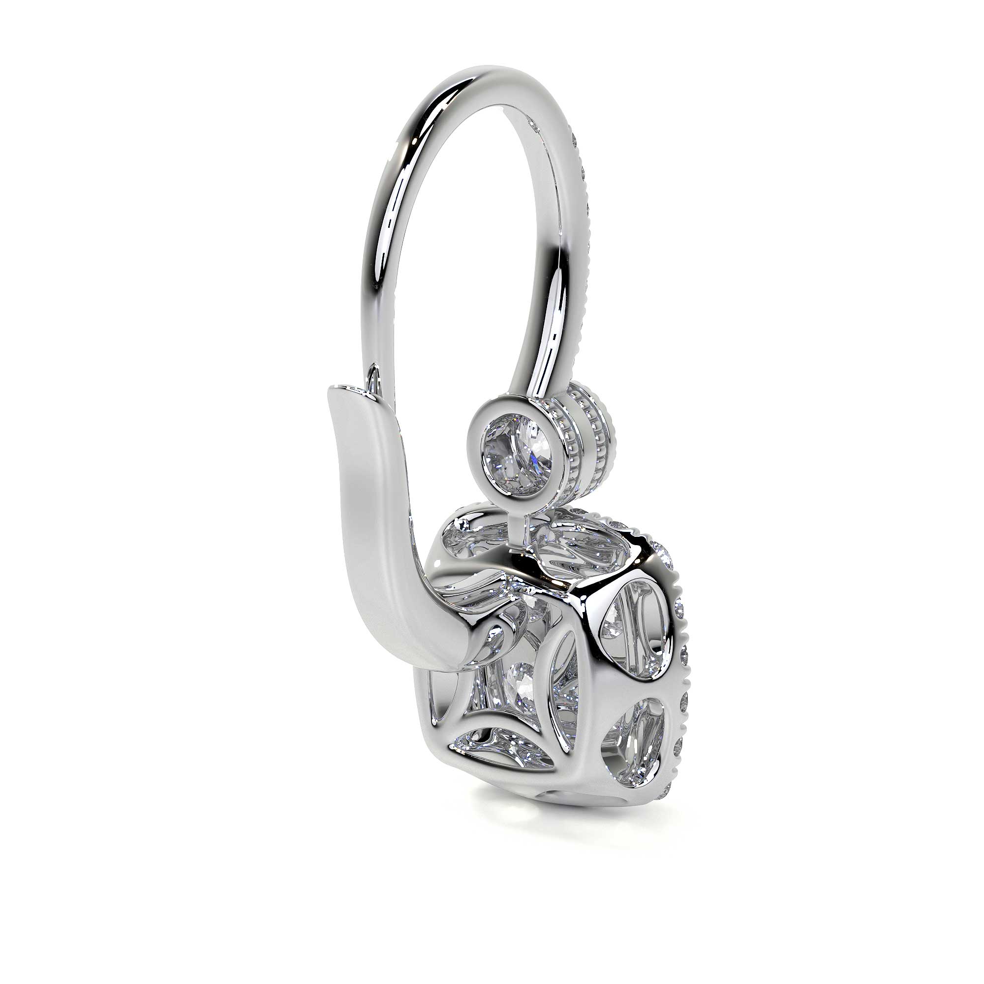 Drop Earrings with Diamond Accents - Earrings - Leviev Diamonds