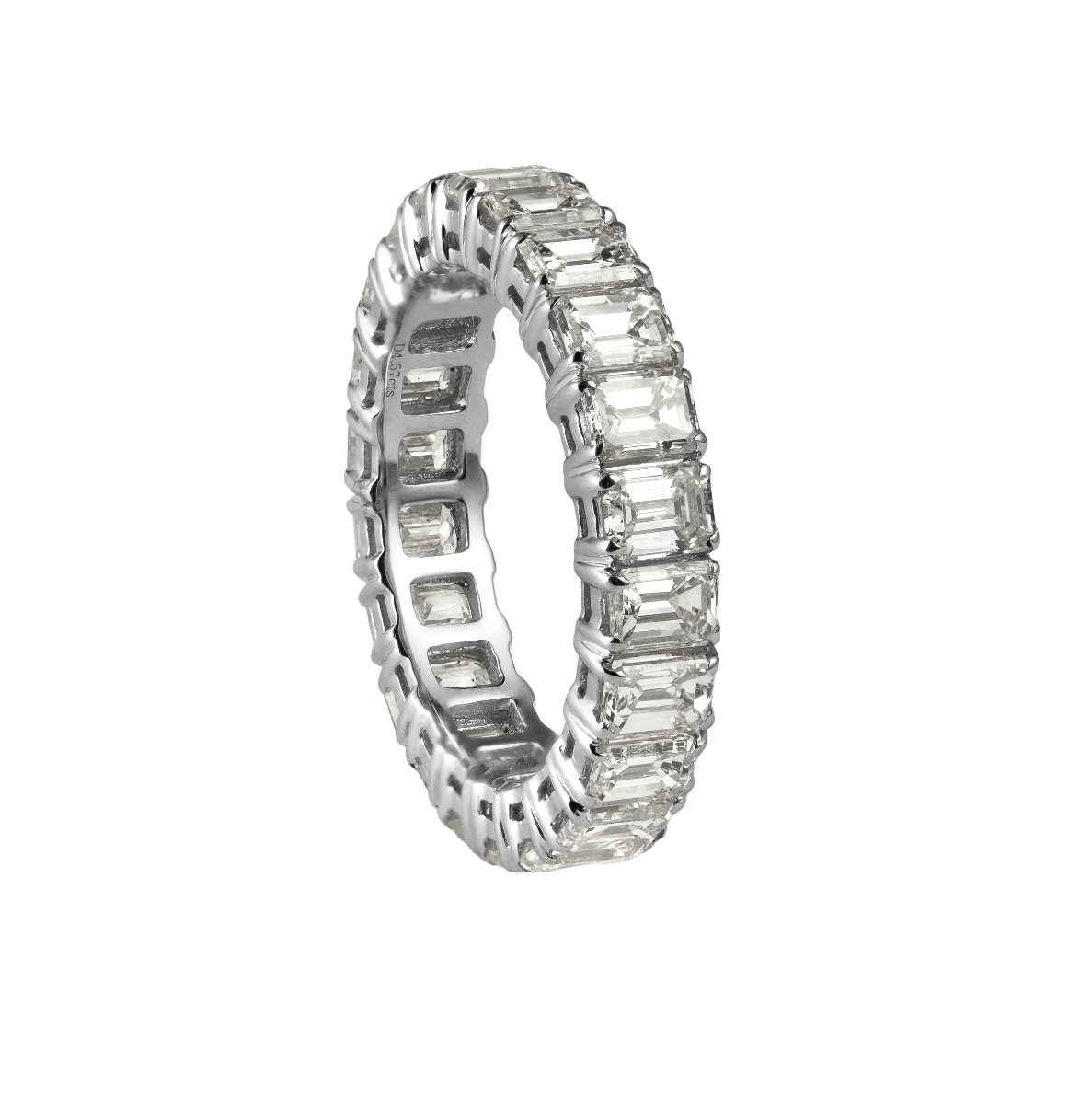 Eternity ring sales emerald diamond