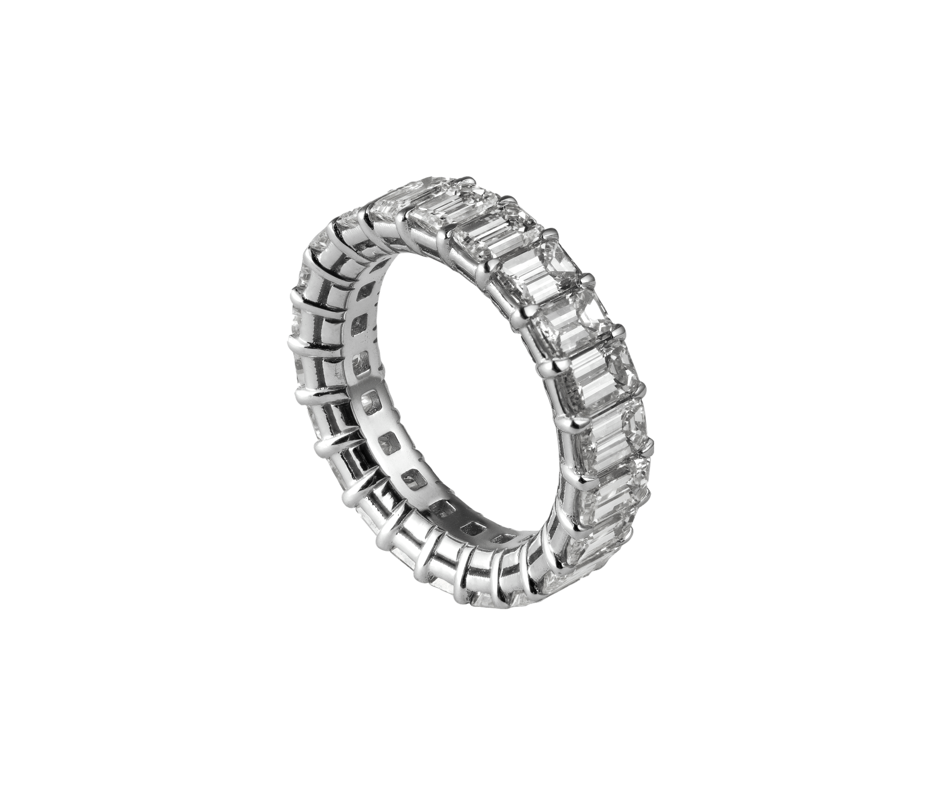 Emerald Cut Diamond Eternity Band, 0.33 CT Each - Rings - Leviev Diamonds