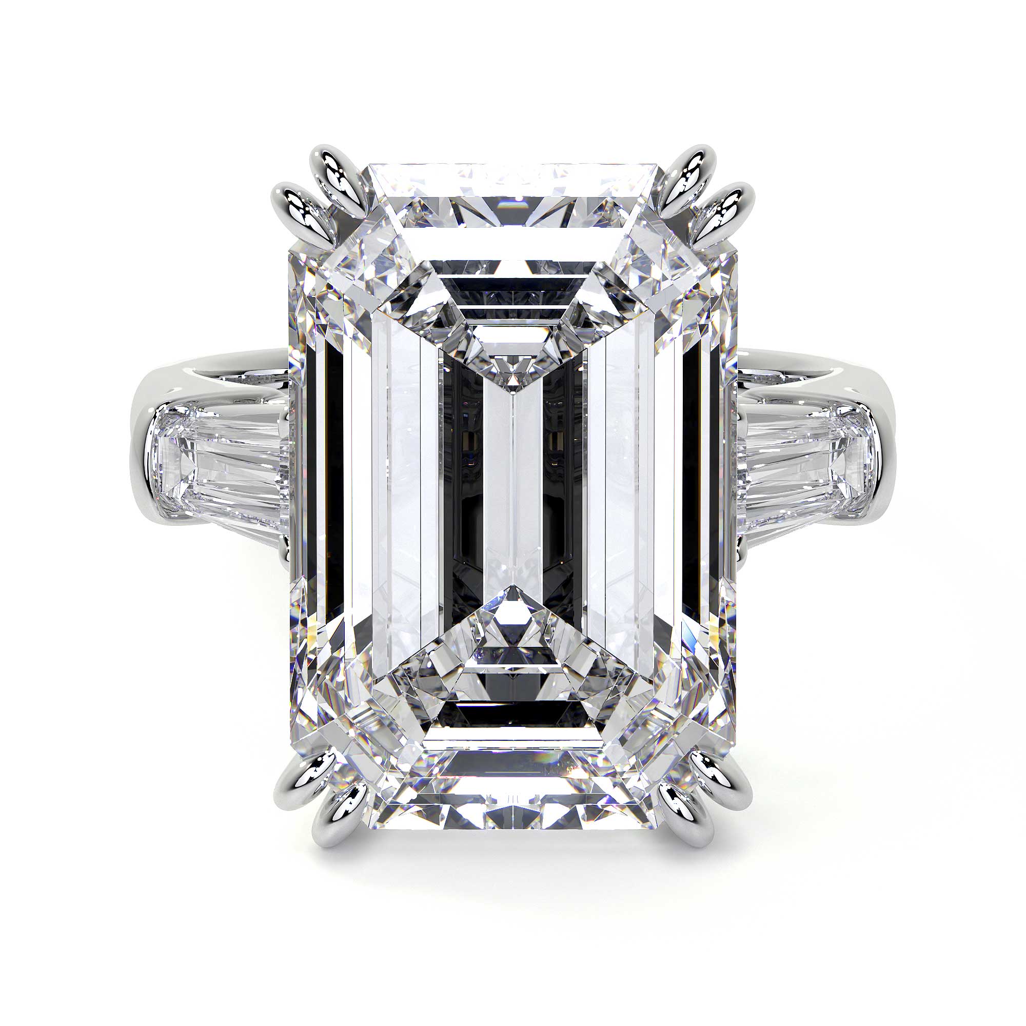 8 ct emerald cut diamond deals ring