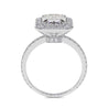 Emerald Cut Diamond Ring With Halo, 2 CT - Rings - Leviev Diamonds