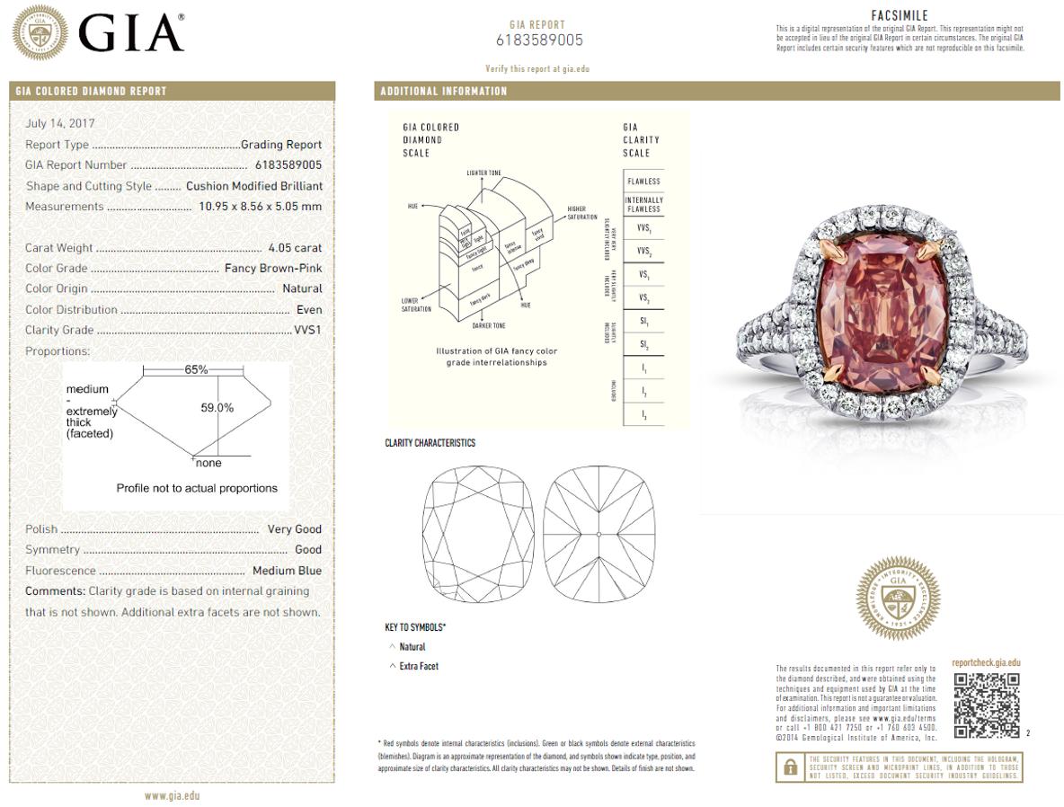Fancy Pink Colored Cushion Diamond Ring - Leviev Diamonds