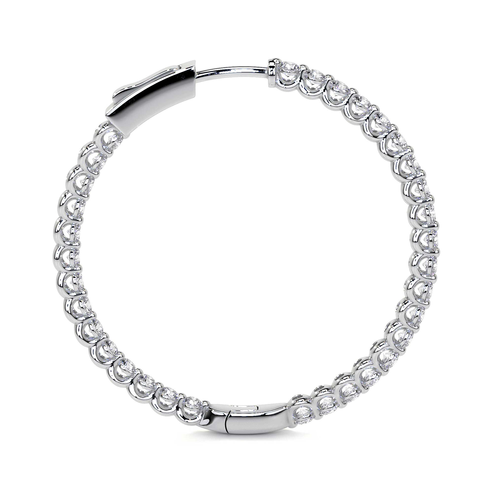 Inside Out Large Diamond Hoops - Earrings - Leviev Diamonds