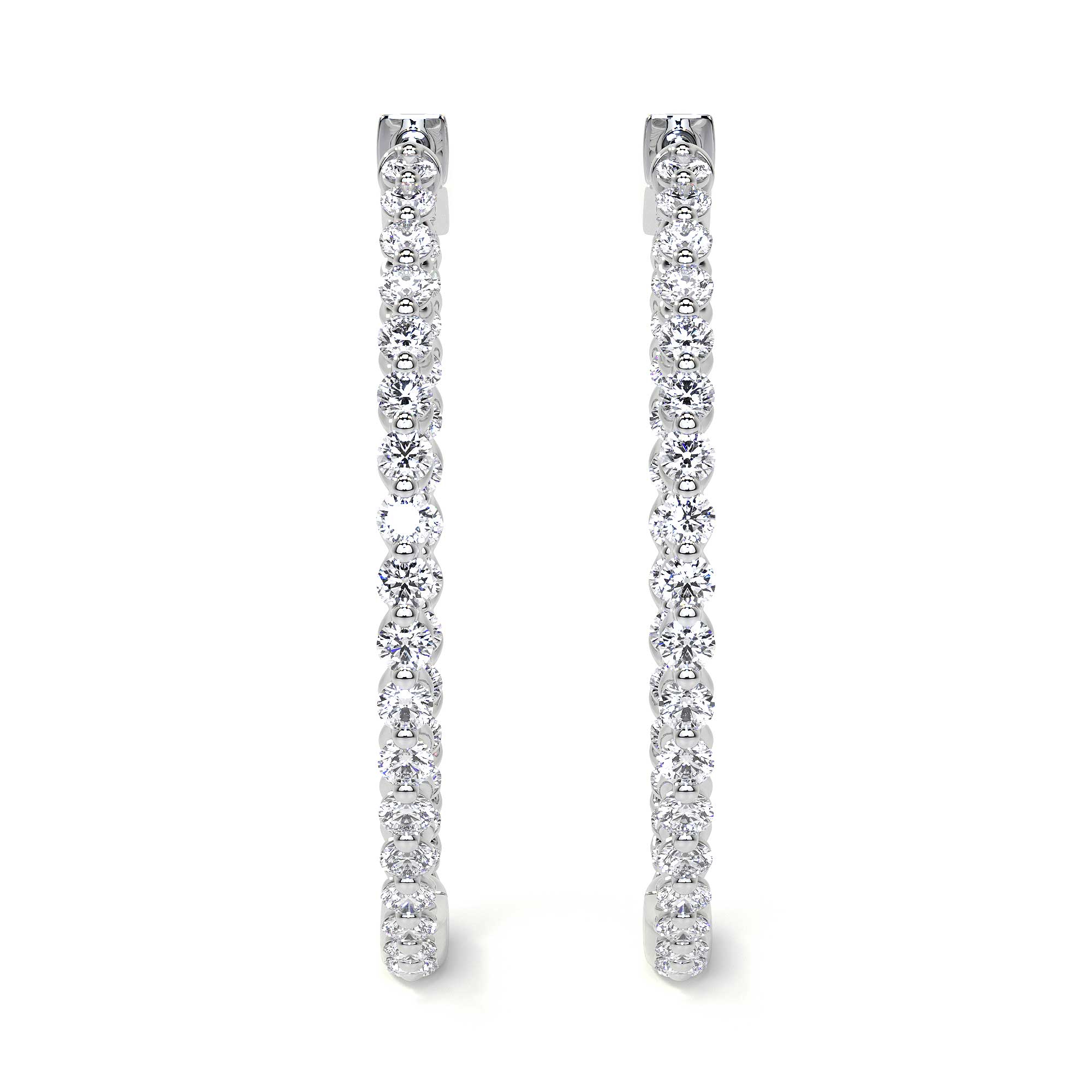Inside Out Large Diamond Hoops - Earrings - Leviev Diamonds