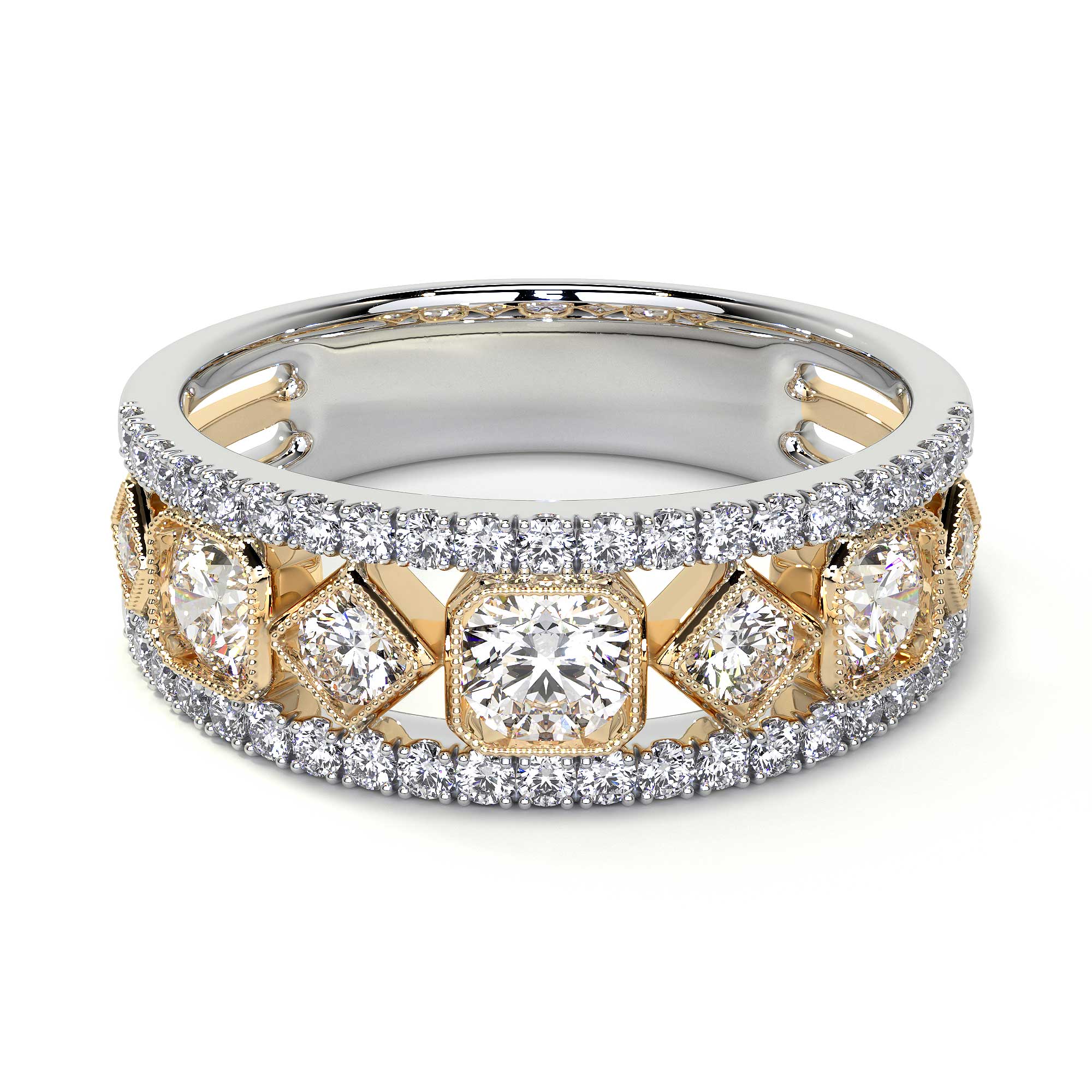 Mixed Shape Diamond Ring - Rings - Leviev Diamonds