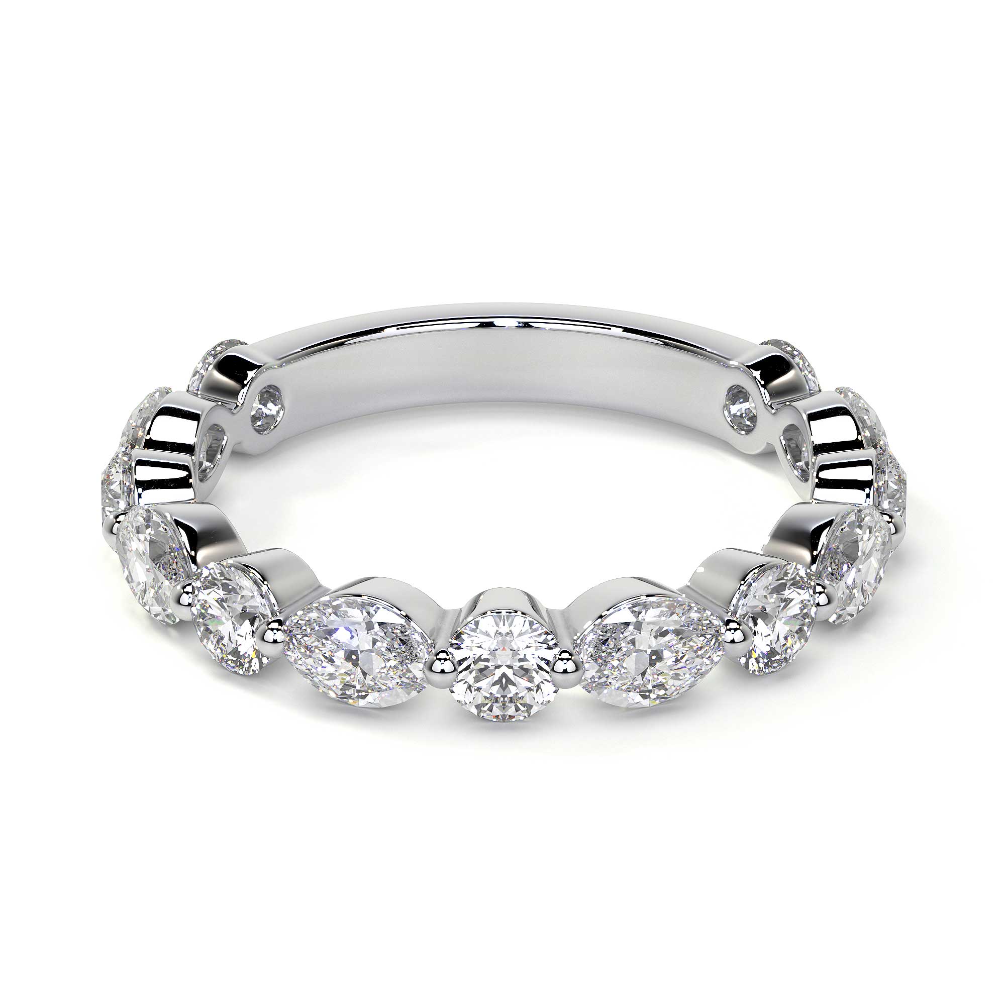 Mixed Shape Stackable 3/4 Ring - Rings - Leviev Diamonds