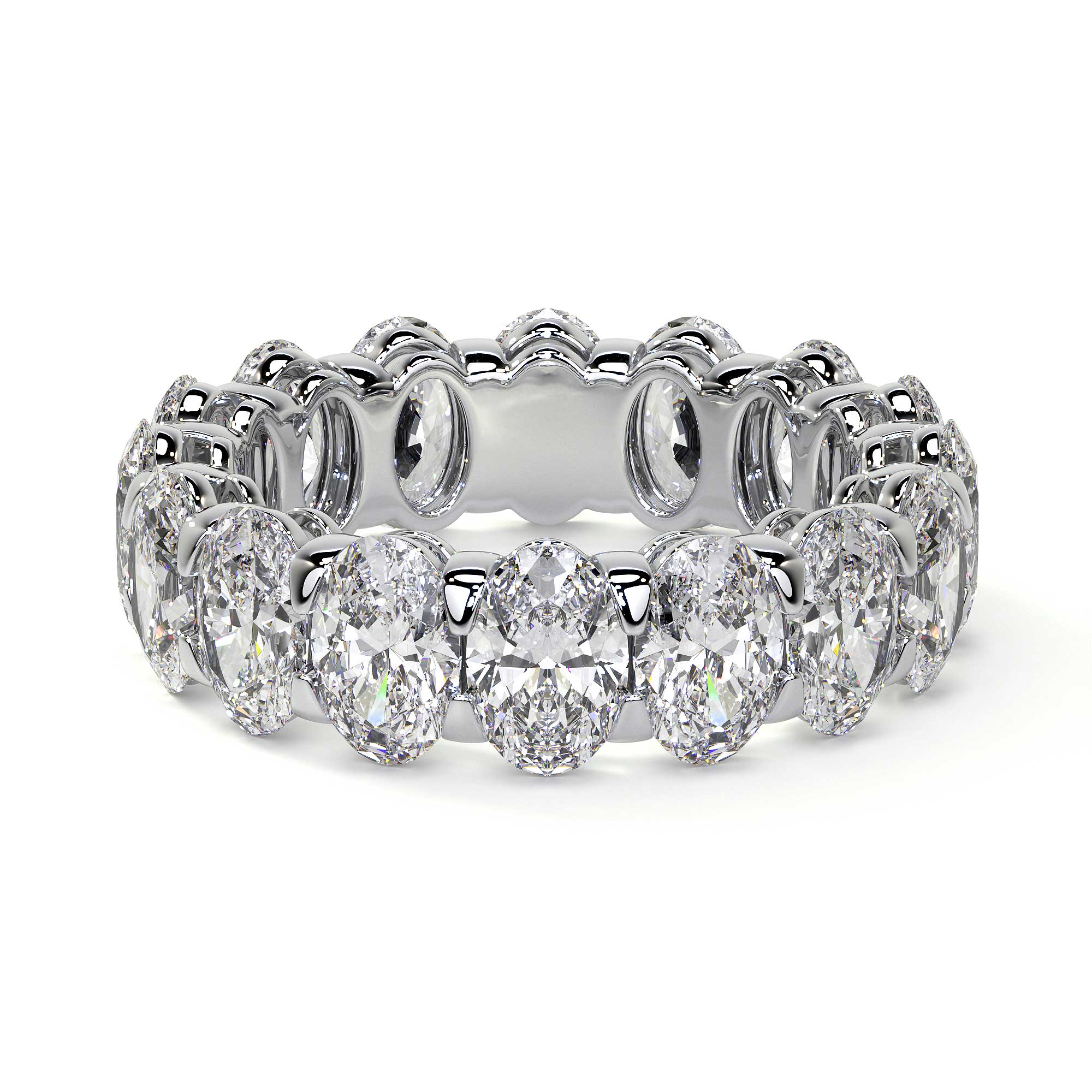 Oval Cut Diamond Eternity Band, 0.25 CT Each - Rings - Leviev Diamonds