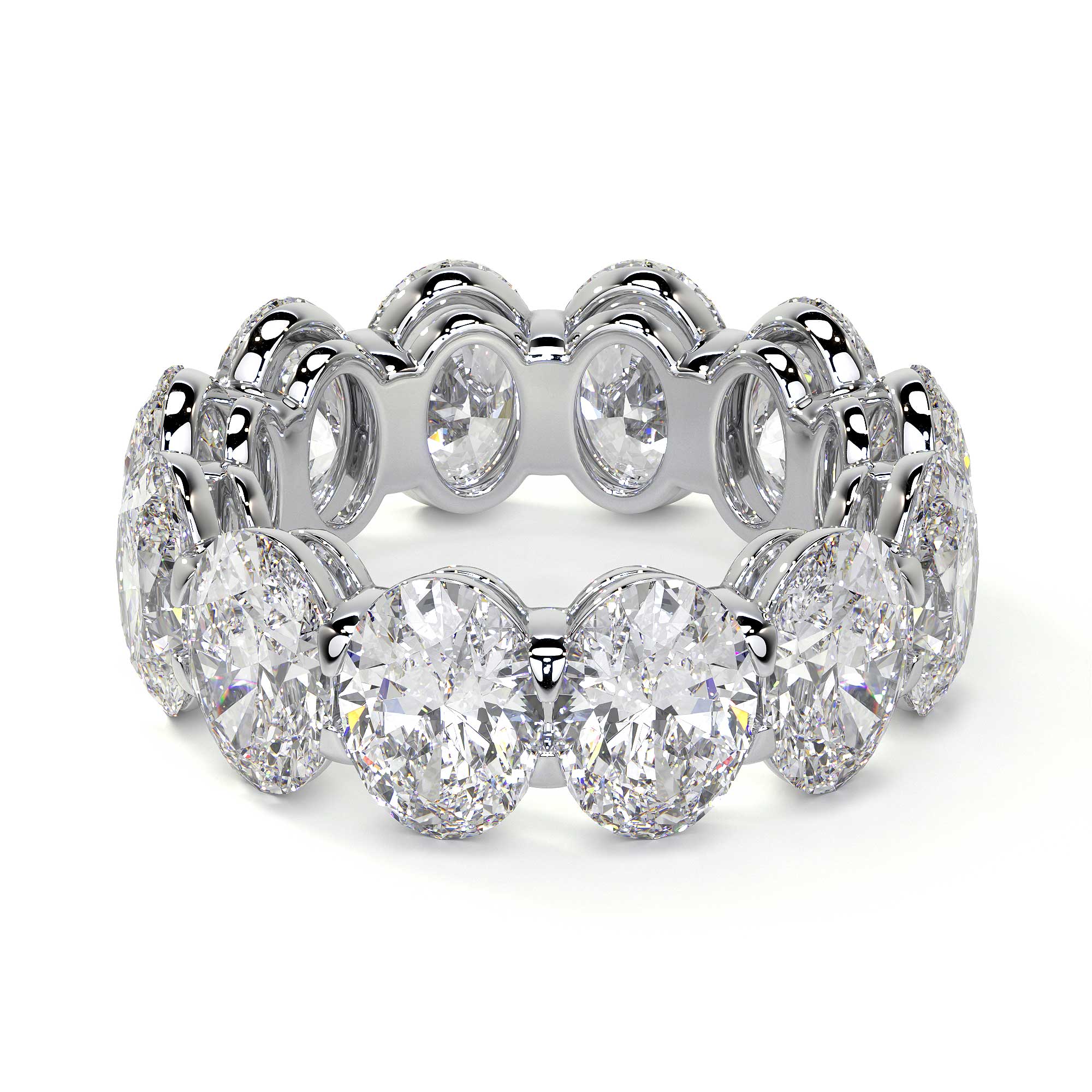 Oval Cut Diamond Eternity Band, 0.90 CT Each - Rings - Leviev Diamonds