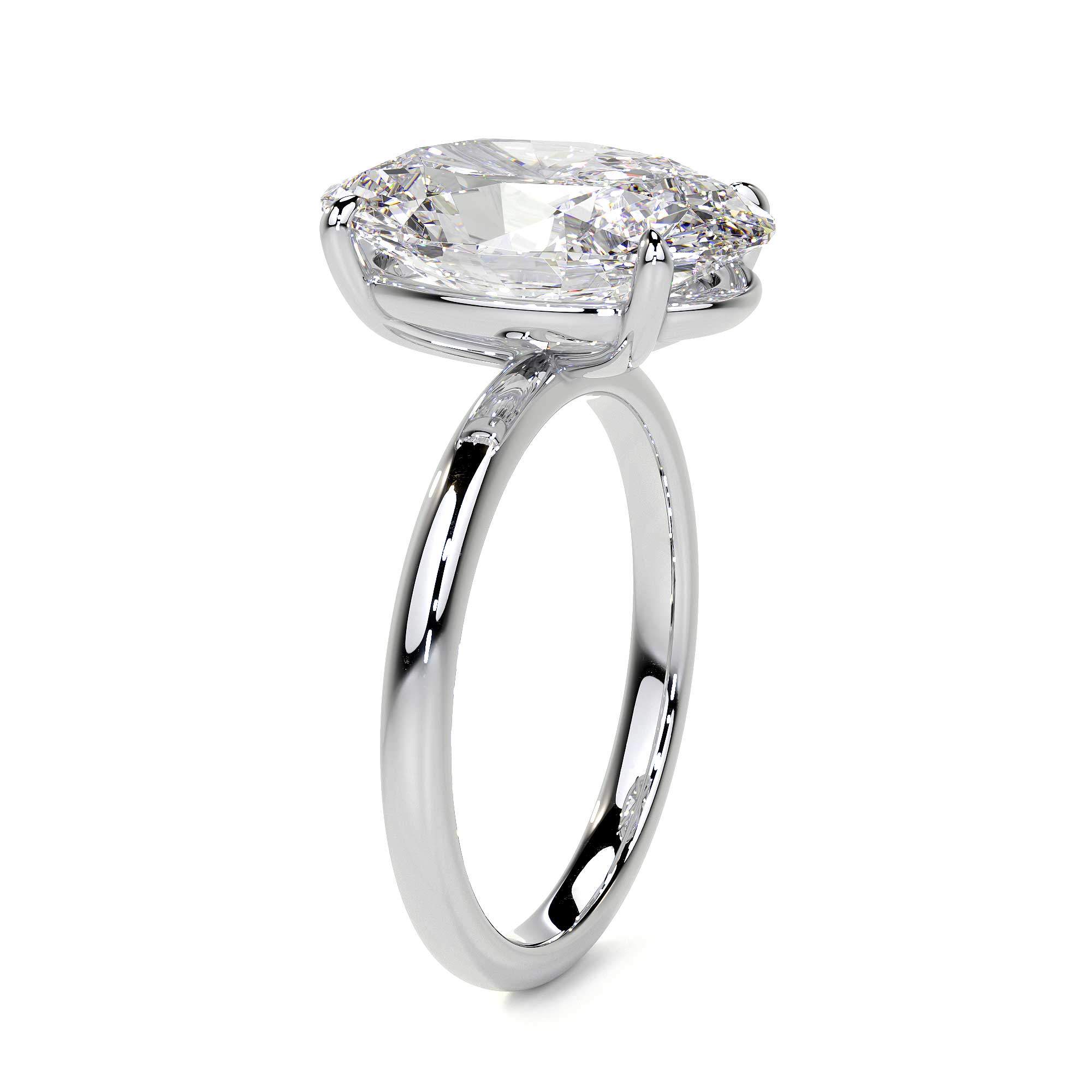 Oval Diamond Ring, 5 CT - Rings - Leviev Diamonds