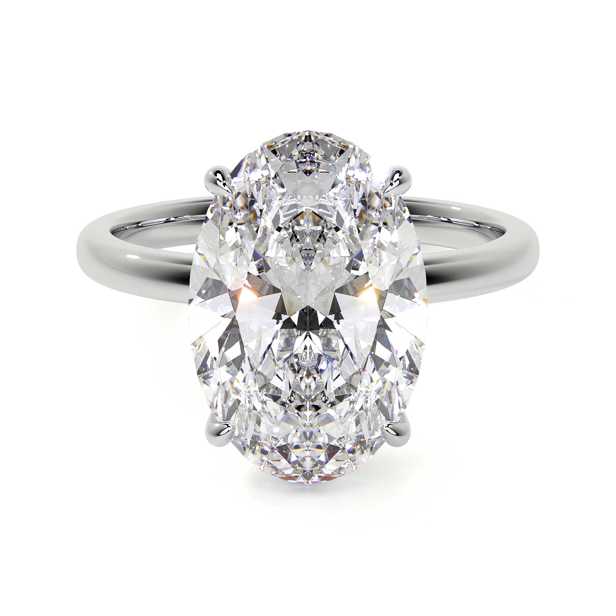 Oval Diamond Ring, 5 CT - Rings - Leviev Diamonds
