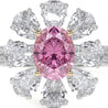 Pink Oval Cluster Diamond Flower Ring - Rings - Leviev Diamonds