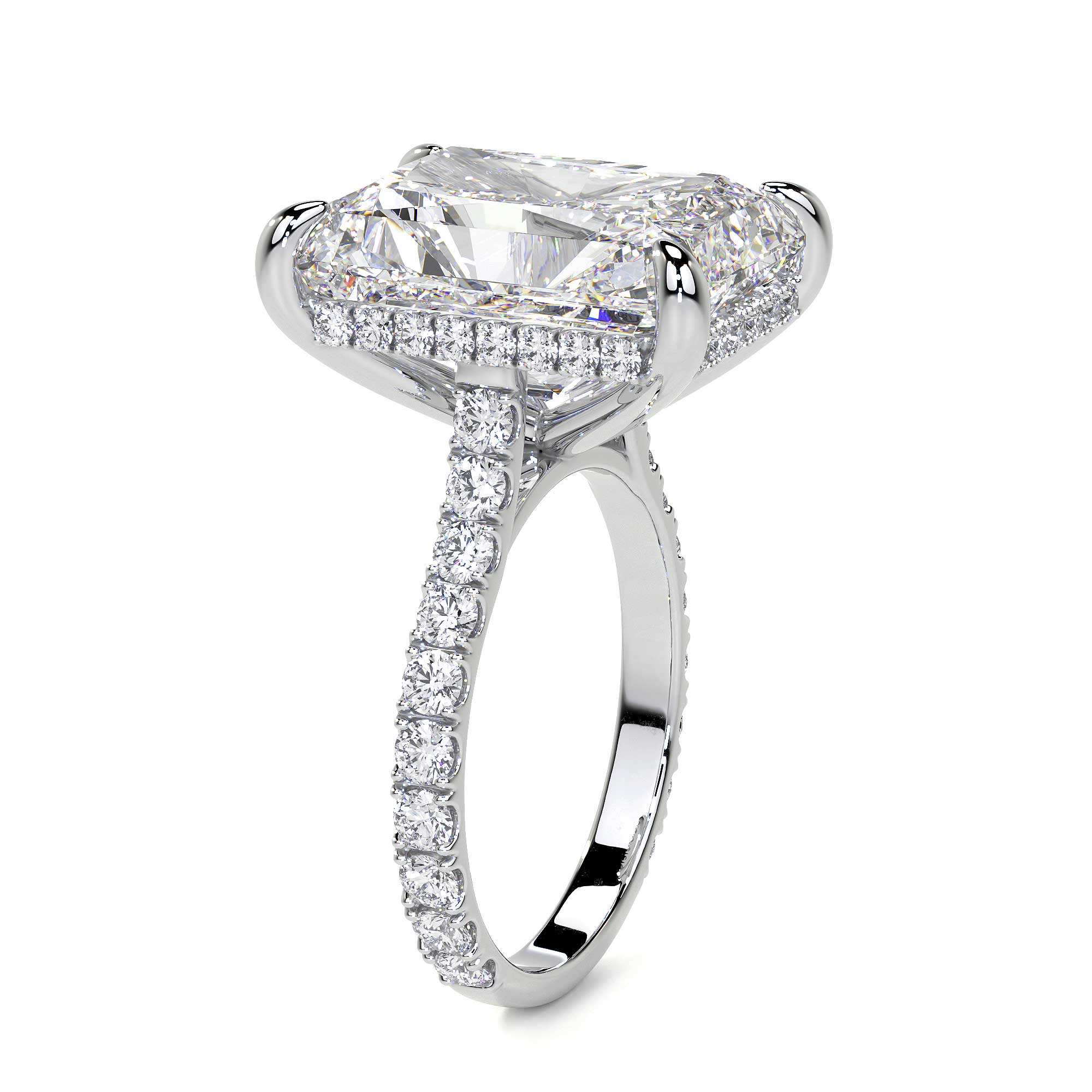 Radiant Cut Diamond Ring, 9 CT - Rings - Leviev Diamonds