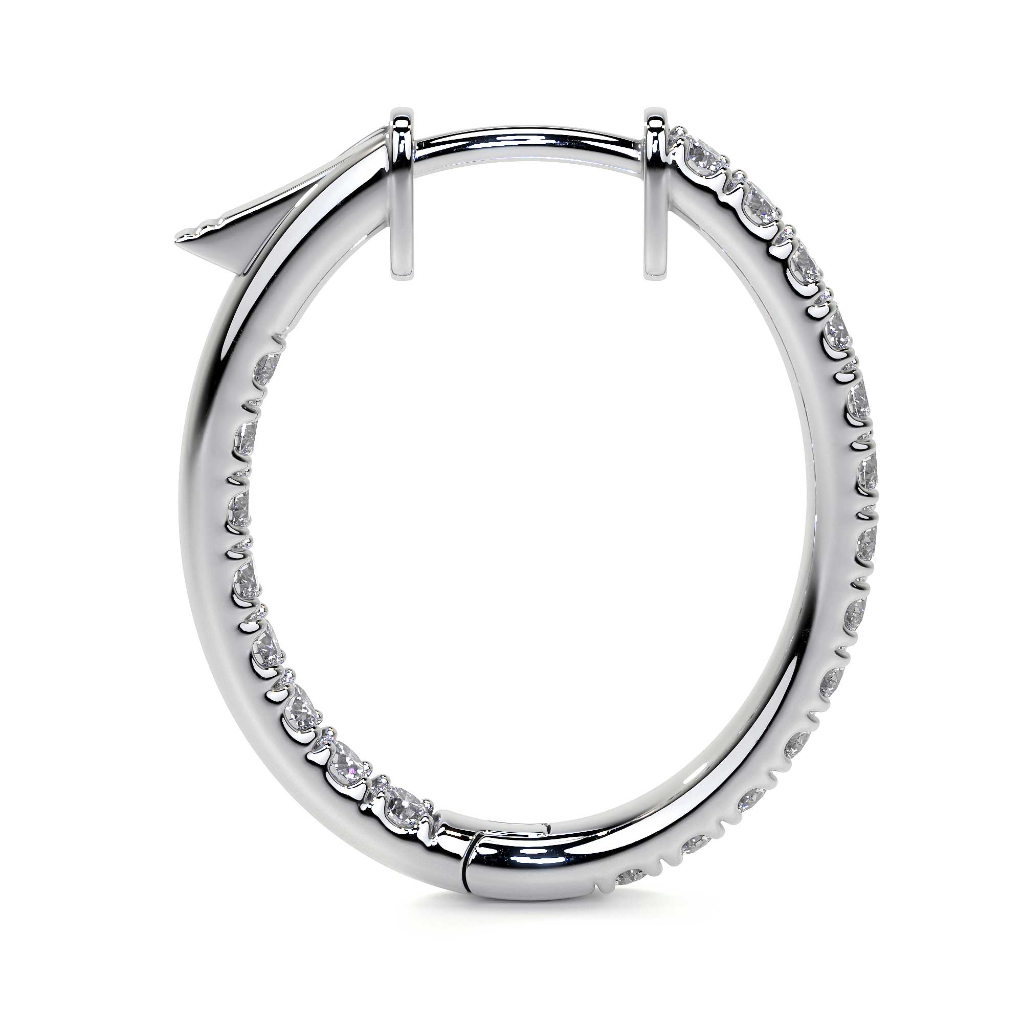 Round Diamond Hoop Earrings, 0.90 CT - Earrings - Leviev Diamonds