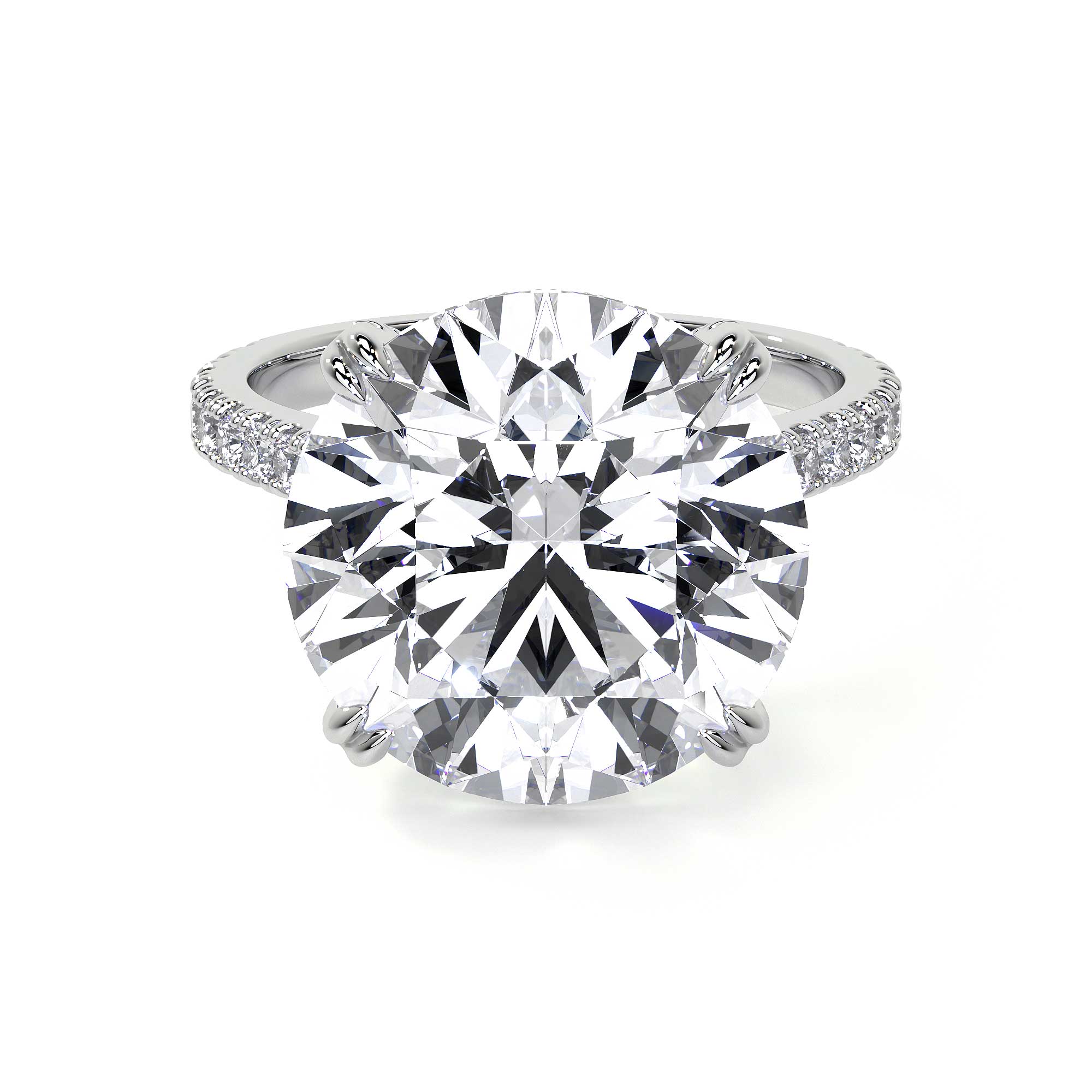 Round Solitaire Diamond Ring, 8.88 CT - Rings - Leviev Diamonds