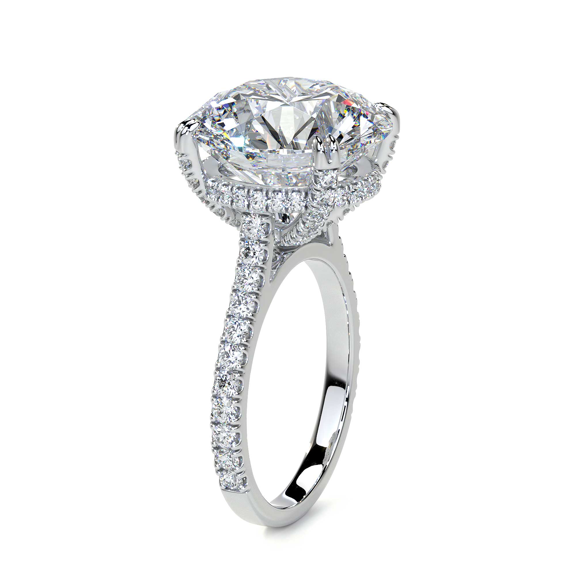 Round Solitaire Diamond Ring, 8.88 CT - Rings - Leviev Diamonds
