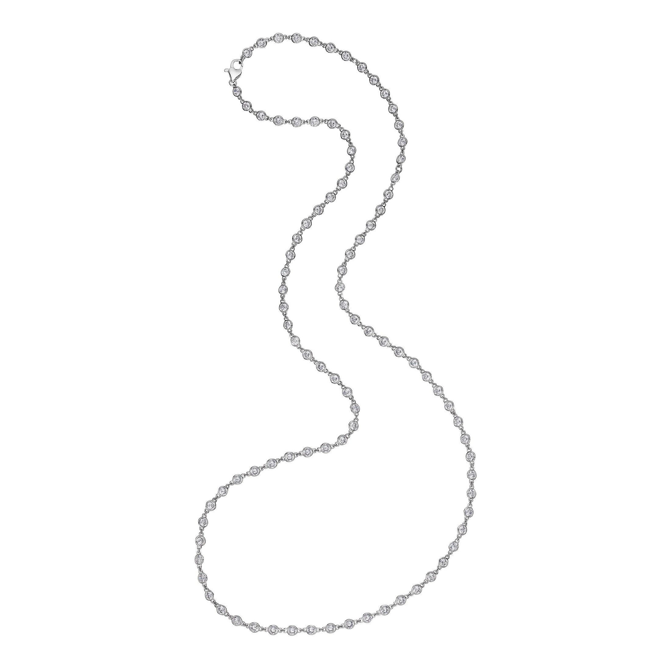 '101' Diamond by the Yard Necklace in White Gold, 25 CT Leviev Necklaces Necklaces