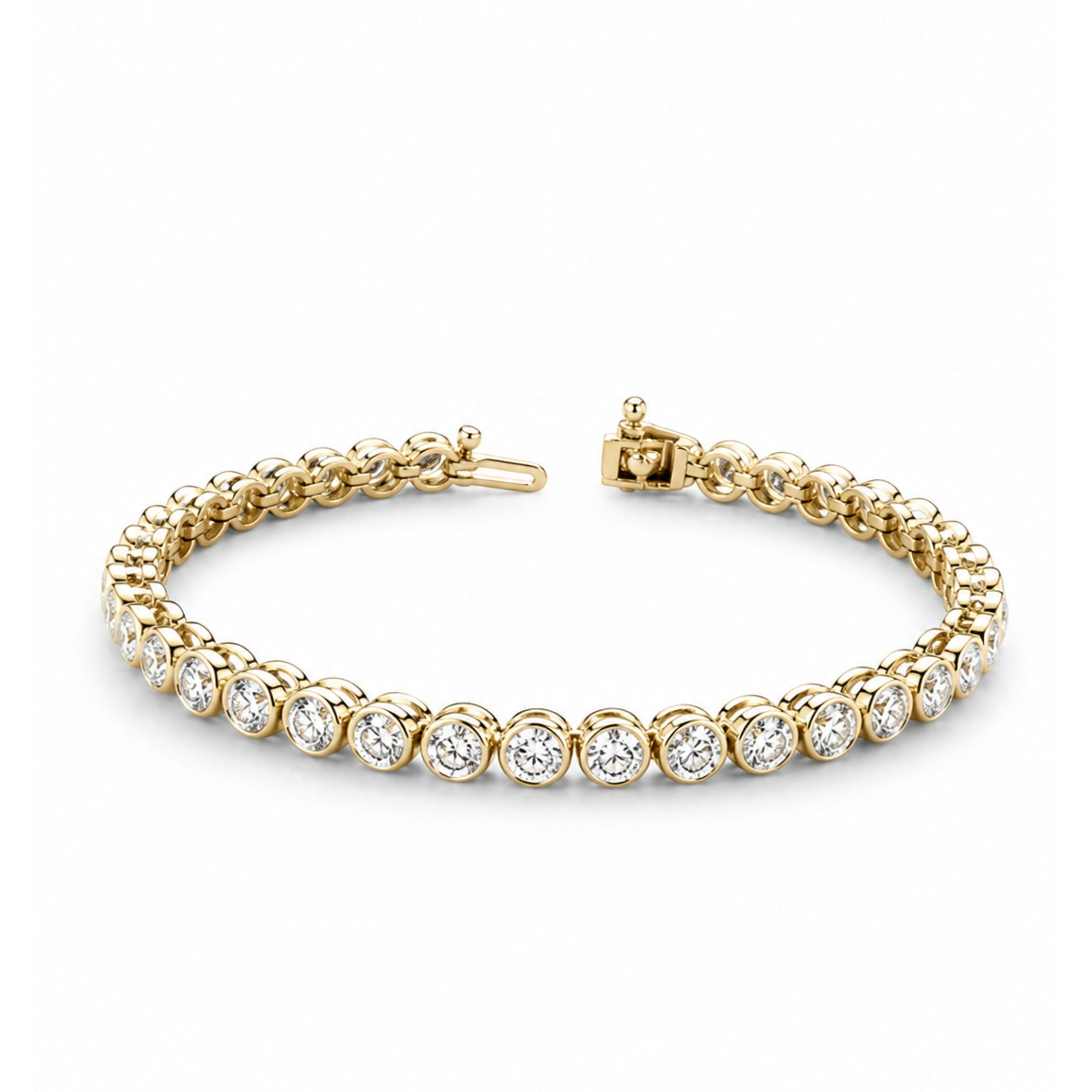 Judith 8.03 Carat Diamond Tennis Bracelet in 18K Gold