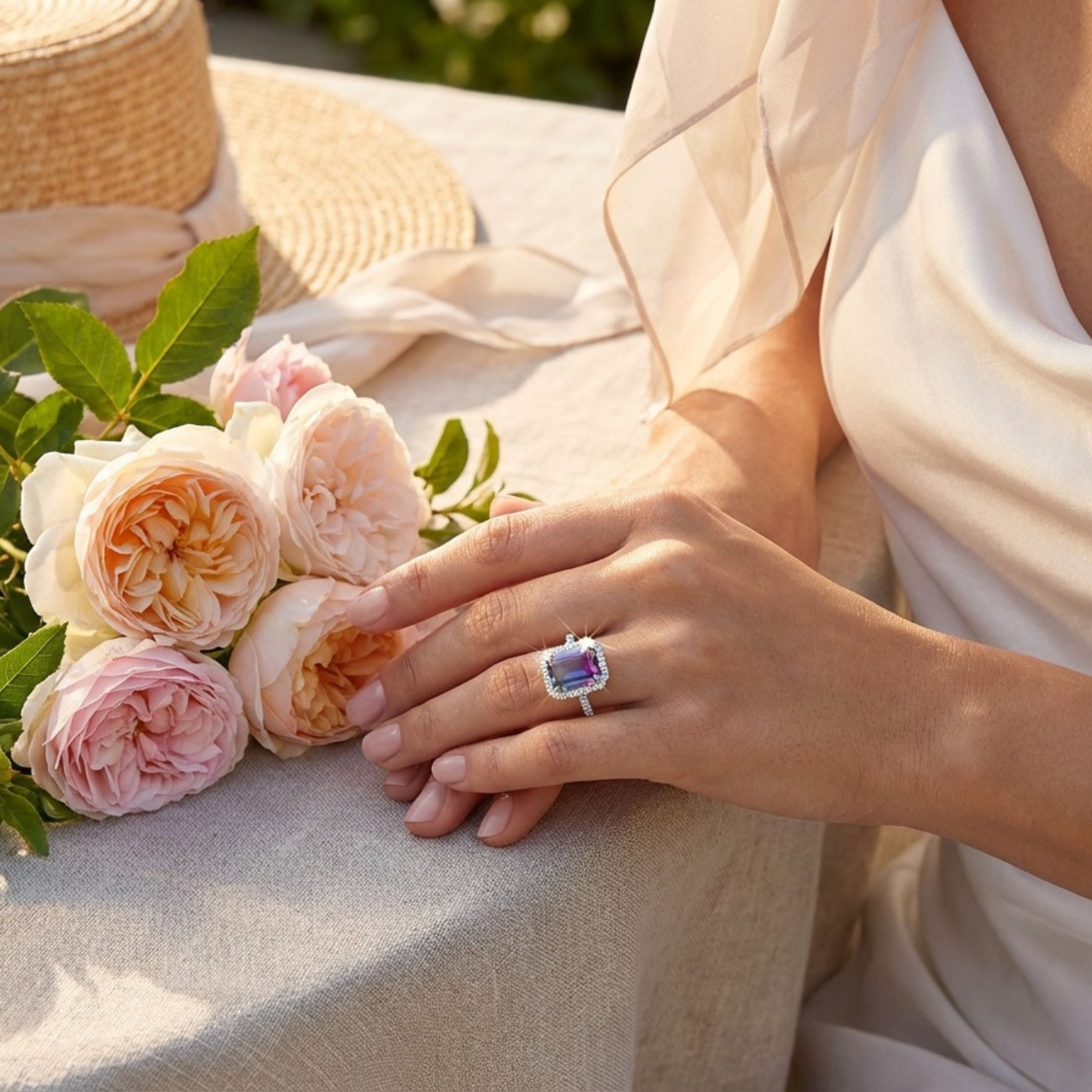 Multicolor Tourmaline 3.13 Carat Emerald Cut Halo Ring in 18K White Gold Leviev Rings 18k White Gold, 18k White Gold Ring, Diamond Halo Ring, Diamond Ring, Diamond Statement Ring, Emerald Cut, Emerald Cut Tourmaline, Emerald Cut Tourmaline Ring, GIA Certified Diamond Ring, Halo Ring, High Jewelry, Leviev, Leviev Ring, Luxury Diamond Ring, Luxury Ring, Natural Diamond, Natural Diamond Ring, Natural Diamonds, Rings, Tourmaline & Diamonds, Tourmaline Ring, White Gold, White Gold & Diamond, White Go