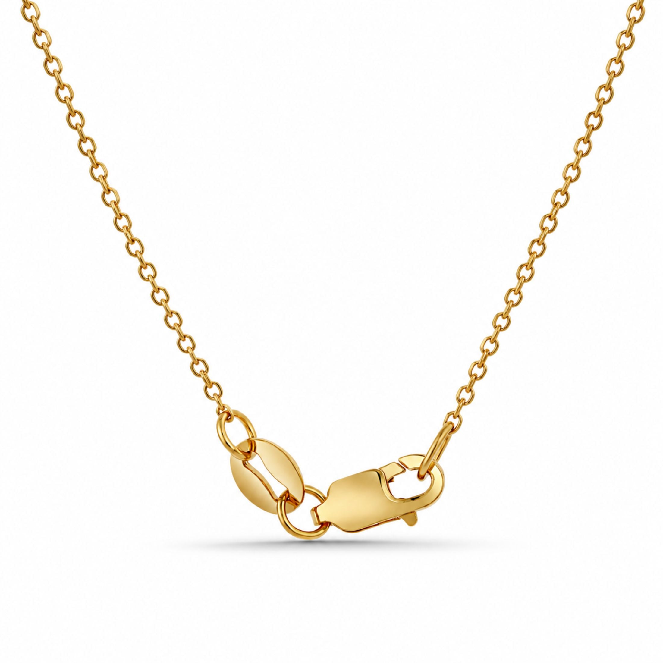Star of David Diamond Necklace in 18K Gold