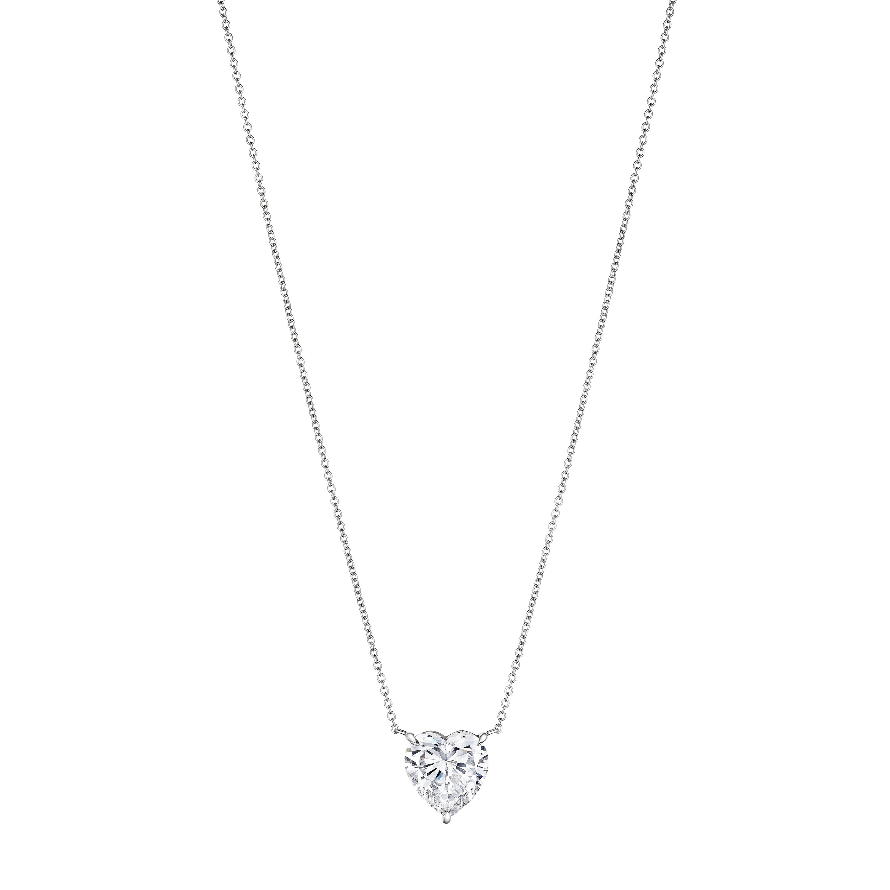 'Starlit Majesty' Platinum Round Cut Diamond Necklace, 5.01 CT