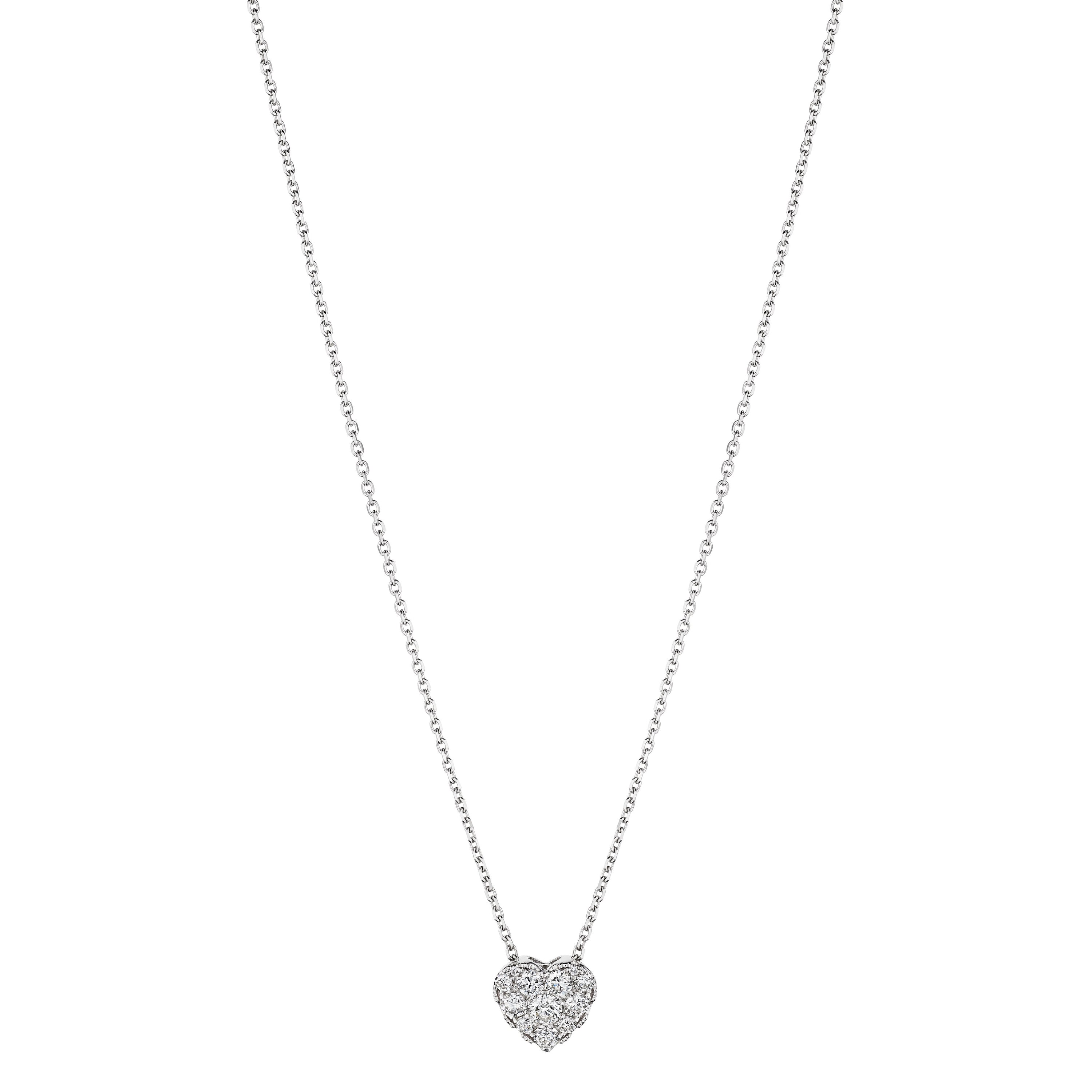 'Timeless Luminescence' 18K White Gold Diamond Necklace, 0.85 CT