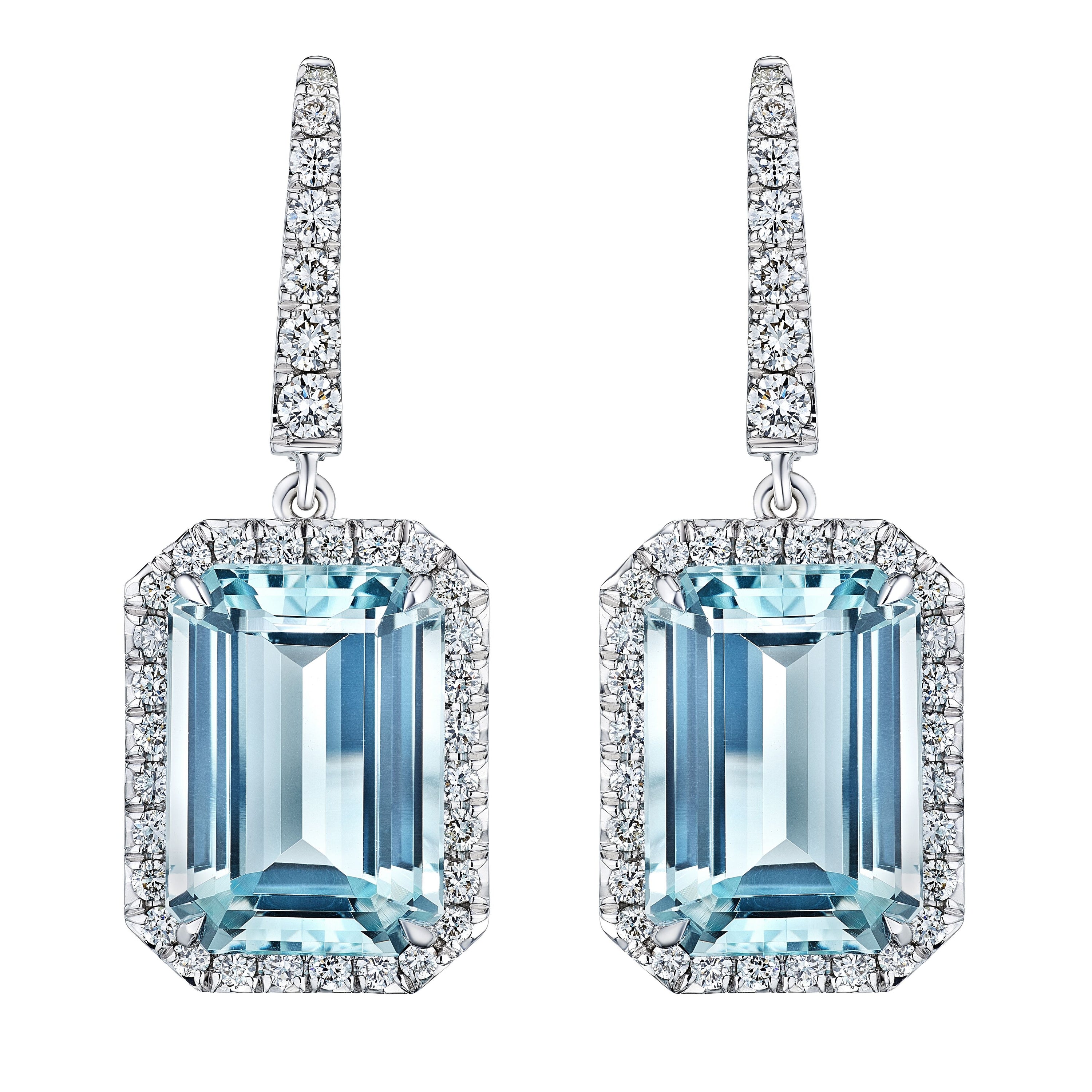 'Starlit Serenade' 18K White Gold Diamond Earrings, 21.5 CT
